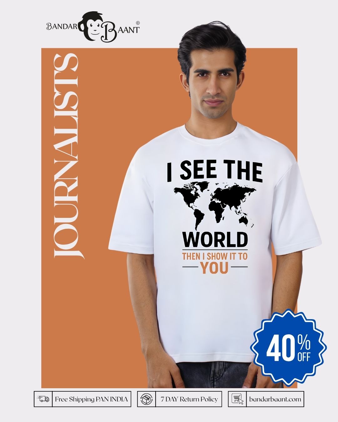 I See The World Journalists Oversized Tshirt For Men 2