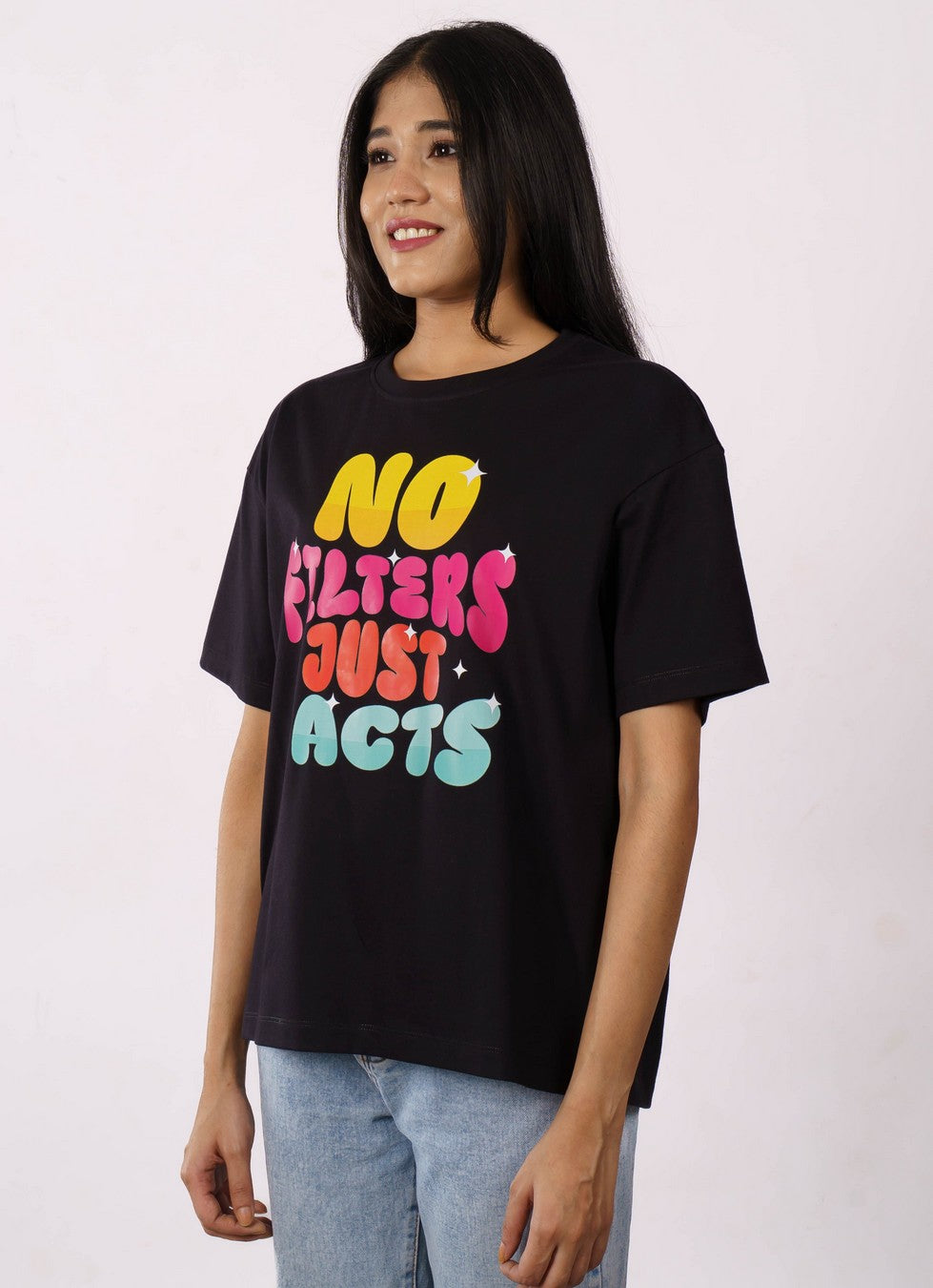 No Filters Just Facts Journalists Oversized T-shirt For Women 4