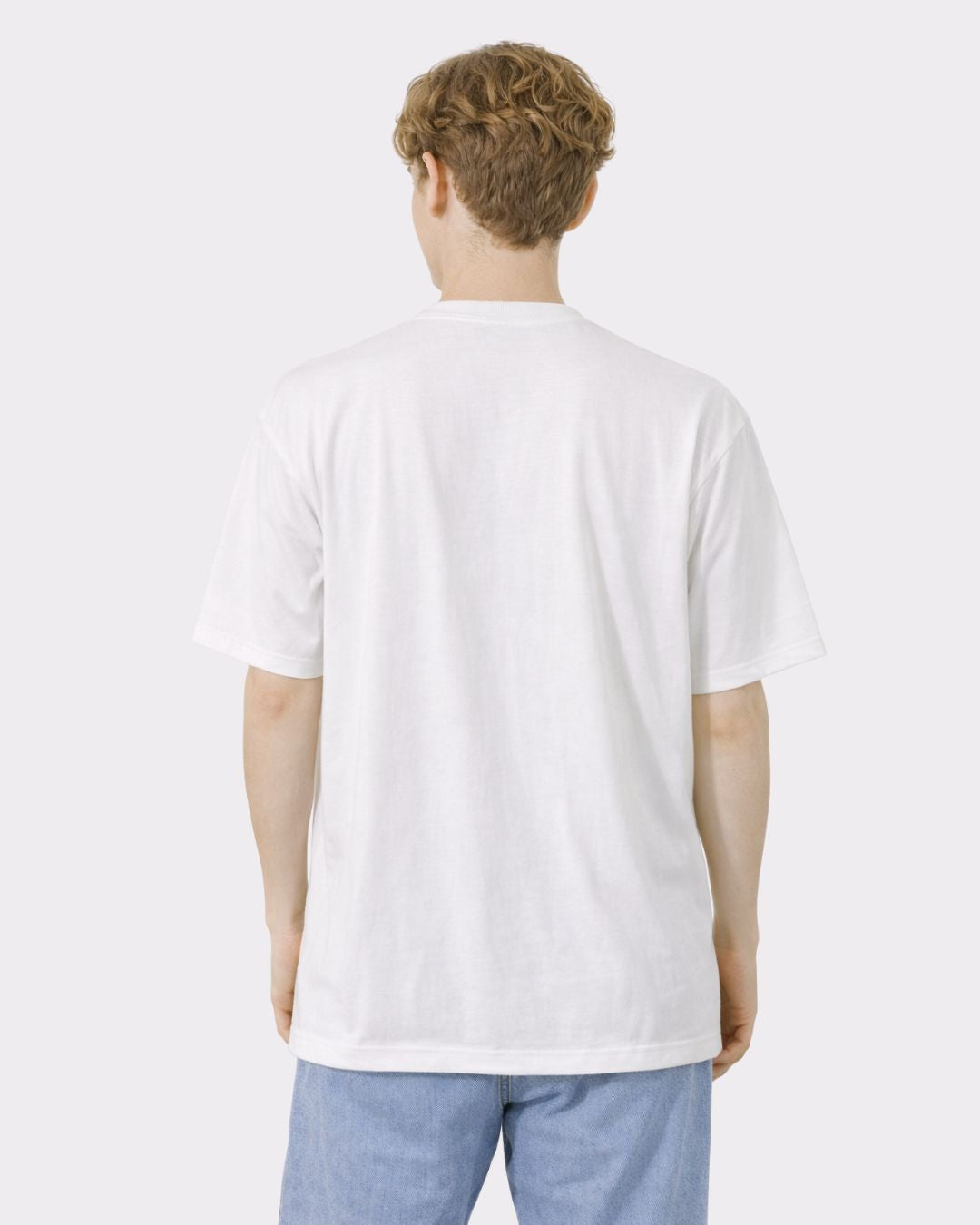 Back view of man wearing white Lawyer Oversized Designer T-Shirt For Men from Bandar Baant Collections
