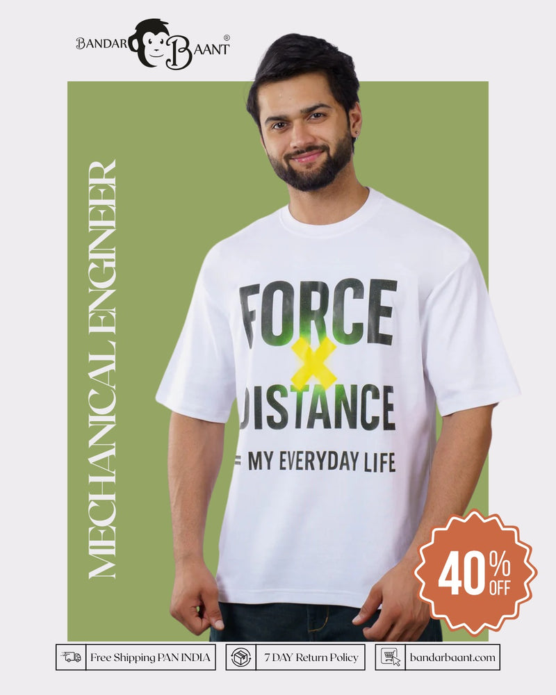Mechanical Engineer Oversized Fit T-shirt For Men 6