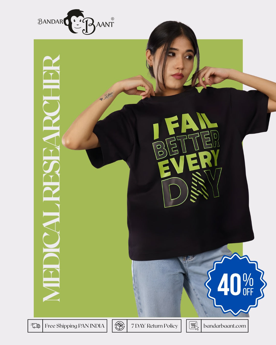 Medical Researcher Oversized Fit T-shirt For Women 6