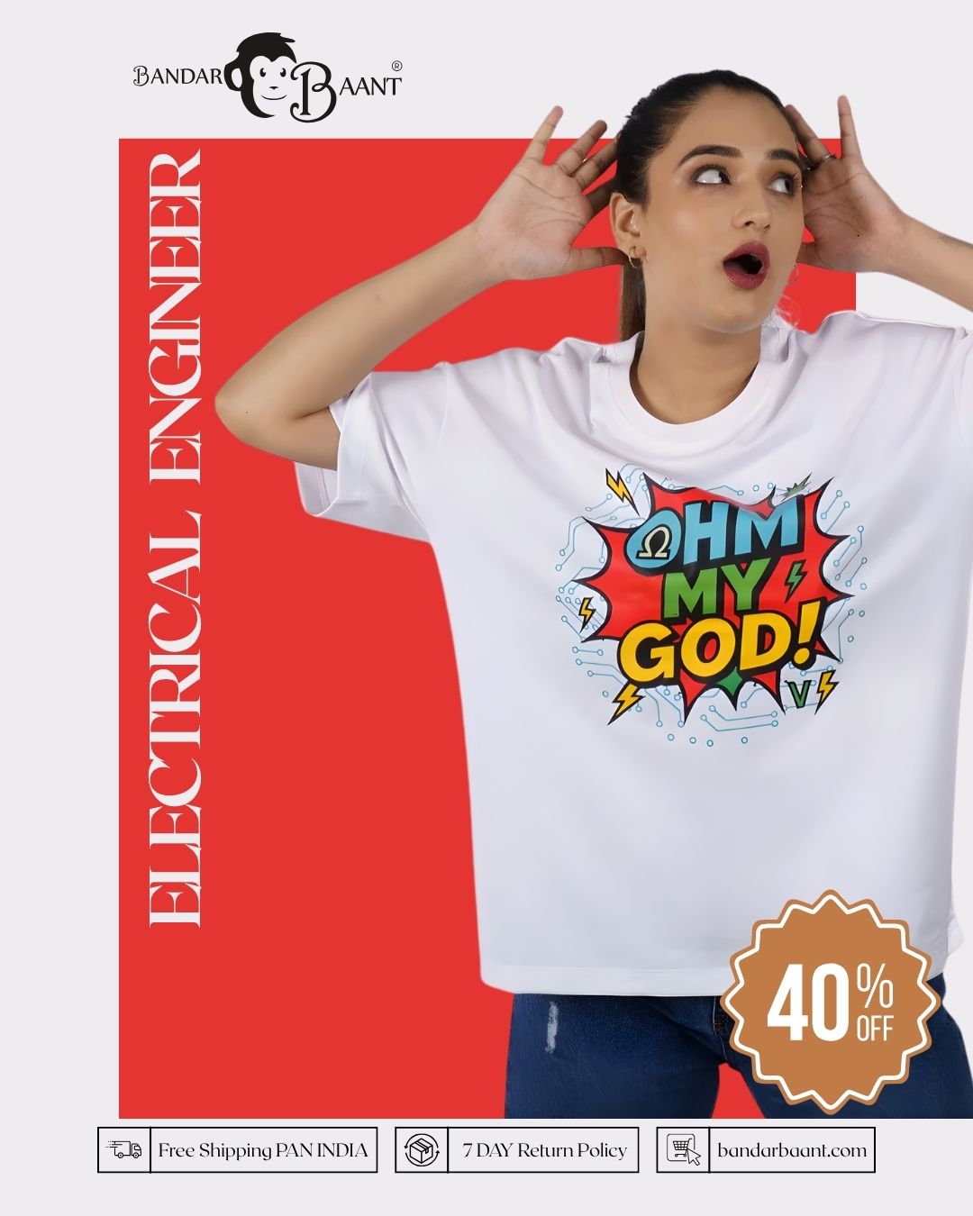 Ohm My God Electrical Engineer Oversized T-shirt For Women 6