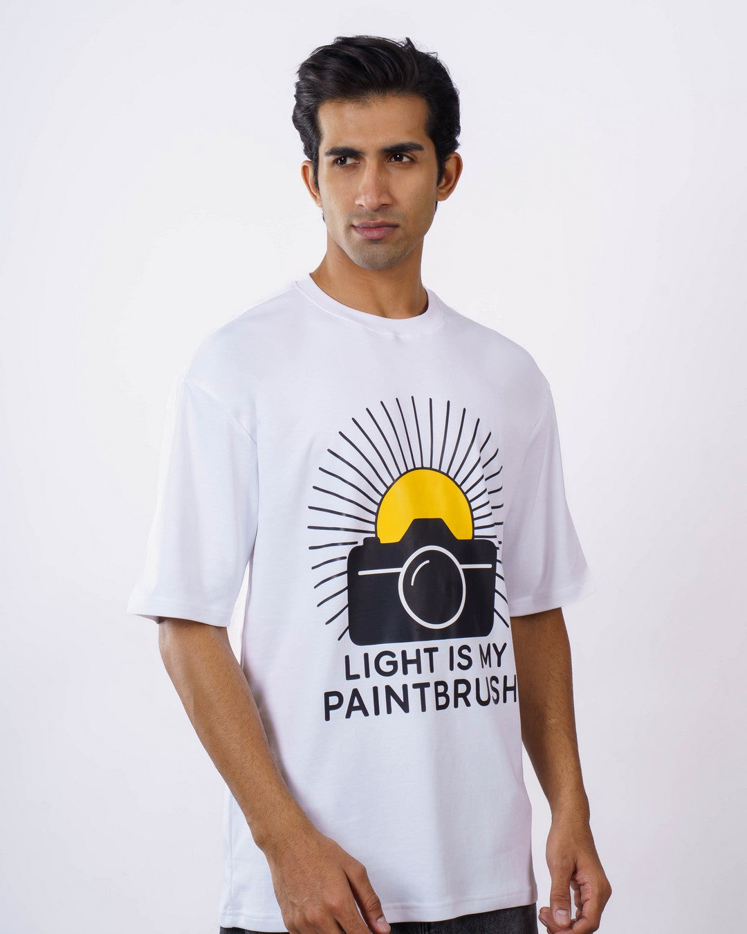 Paintbrush Photographer Oversized Printed Tshirt For Men 5