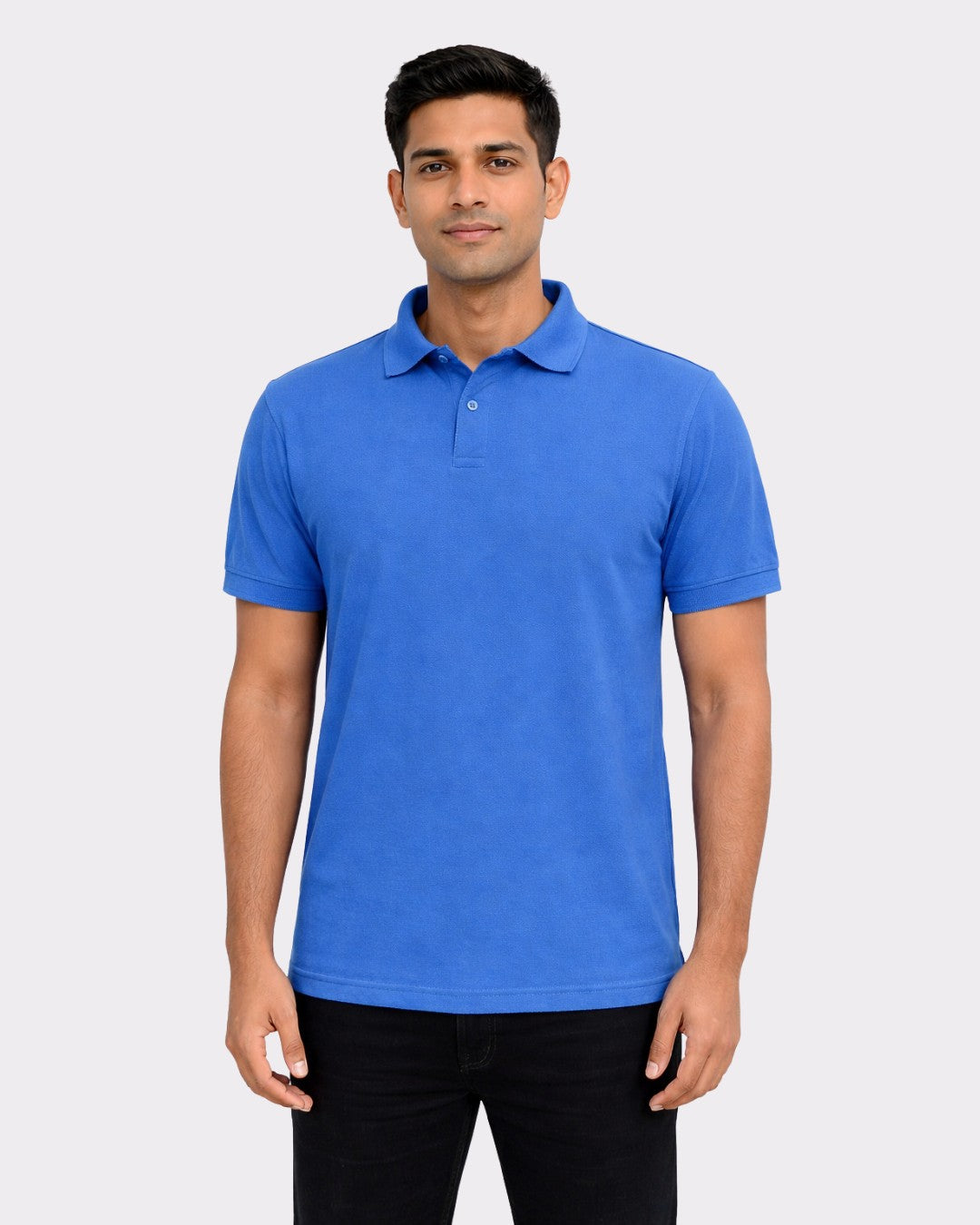 Bandar Baant Collections oversized fit blue Polo T-shirt For Men with short sleeves