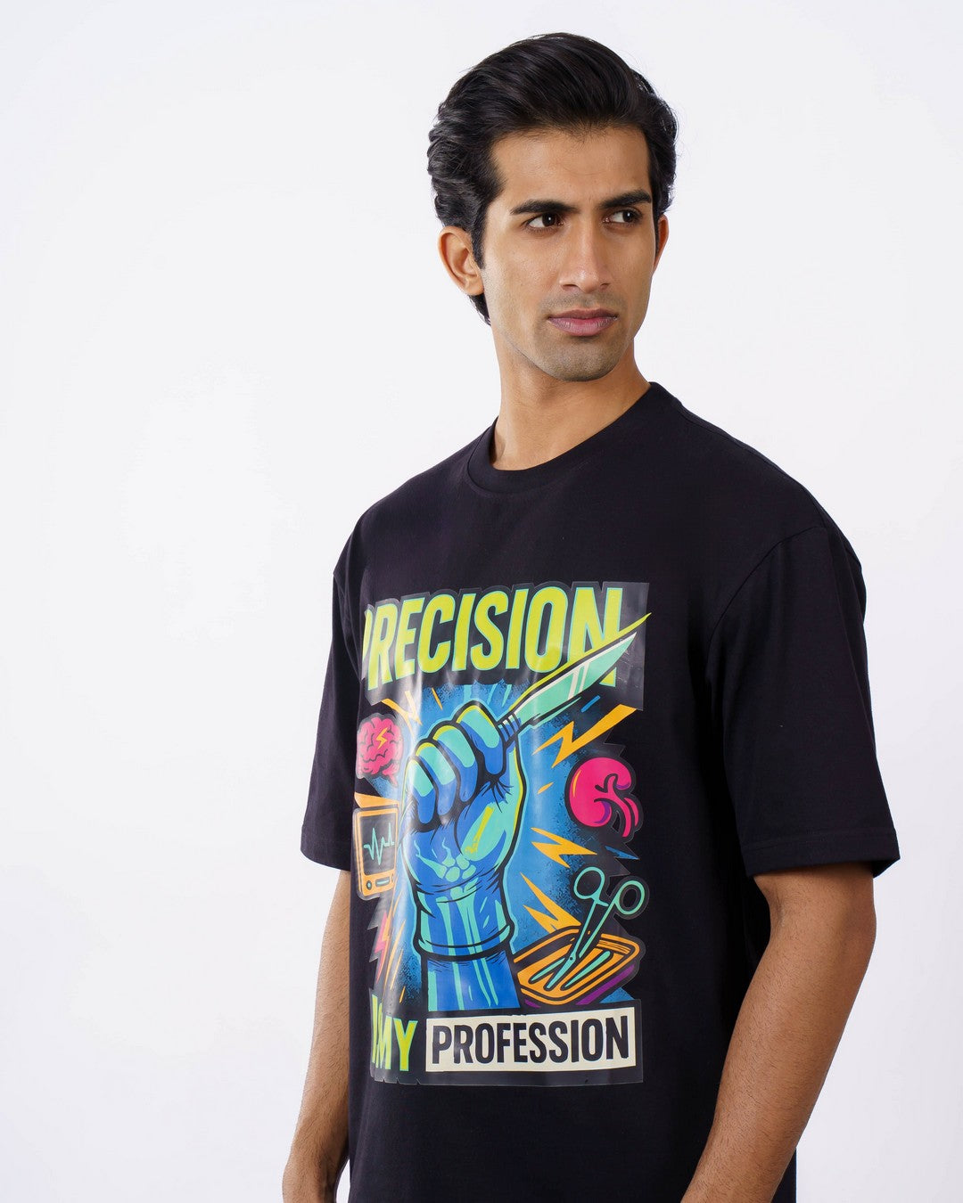 Precision Surgeon Oversized Graphic T-shirt For Men 1
