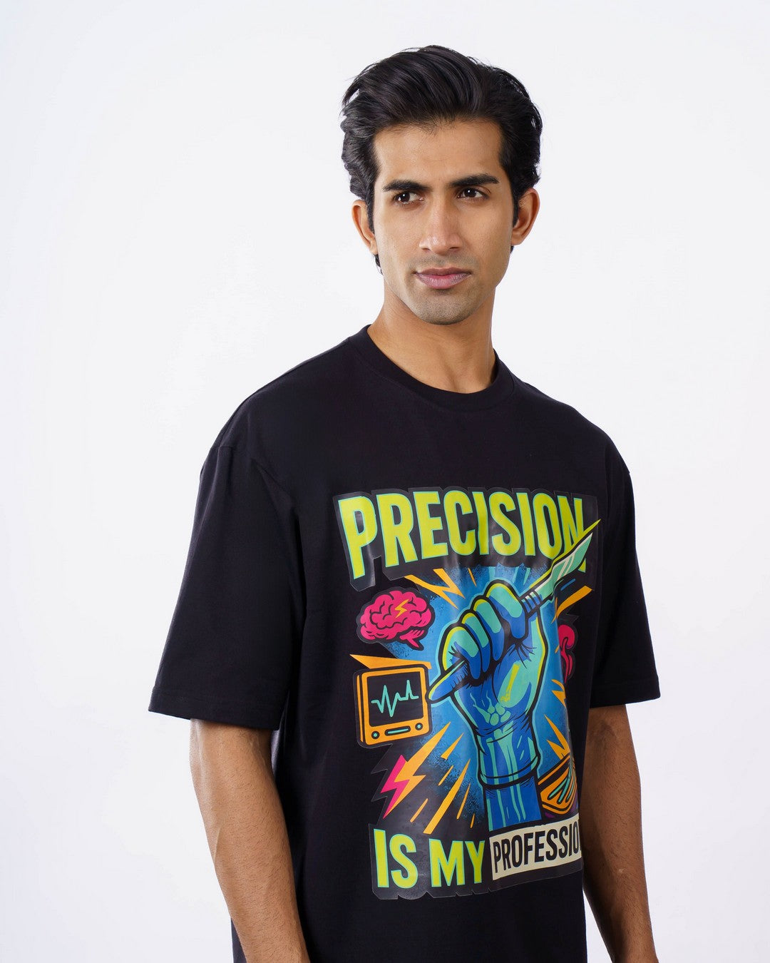 Precision Surgeon Oversized Graphic T-shirt For Men 2