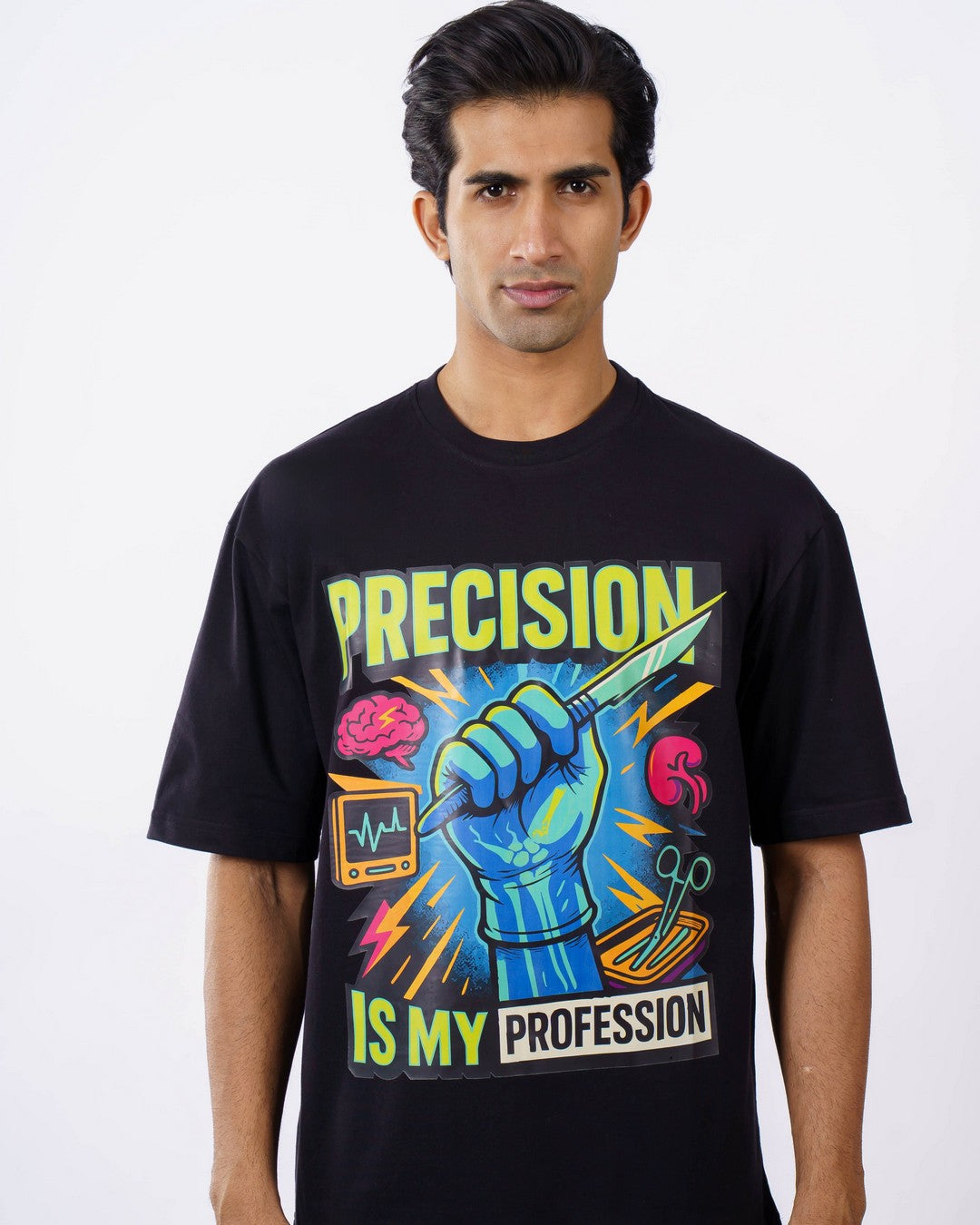 Precision Surgeon Oversized Graphic T-shirt For Men 5