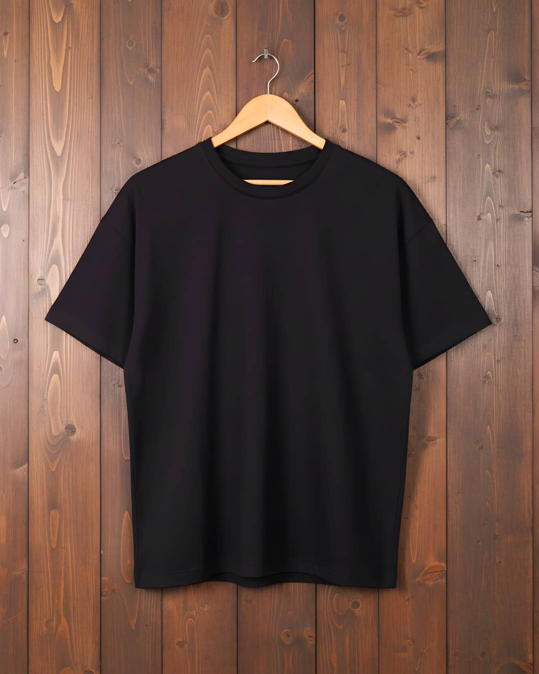 Premium Cotton Black Oversized Plain T-Shirt for Women 1