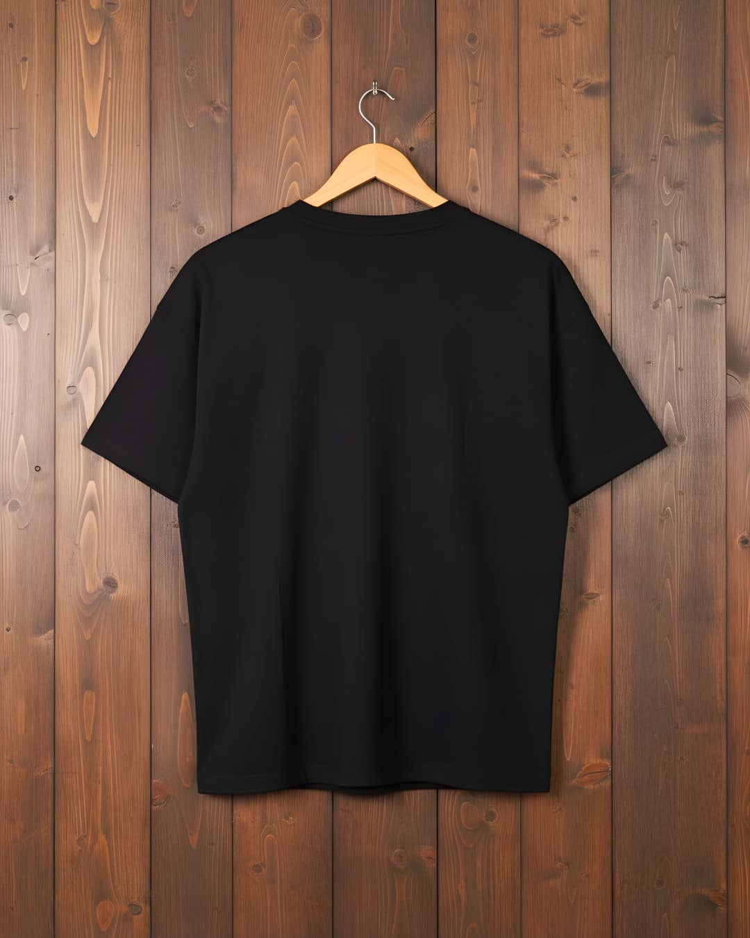 Premium Cotton Black Oversized Plain T-Shirt for Women 3