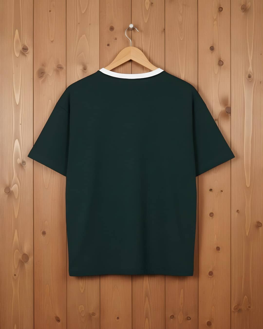 Premium Bottle Green Oversized Plain T-shirt for Women 1