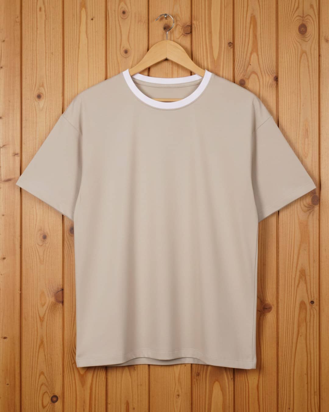 Premium Fabric Skin Color Oversized Plain T-Shirt for Women 1