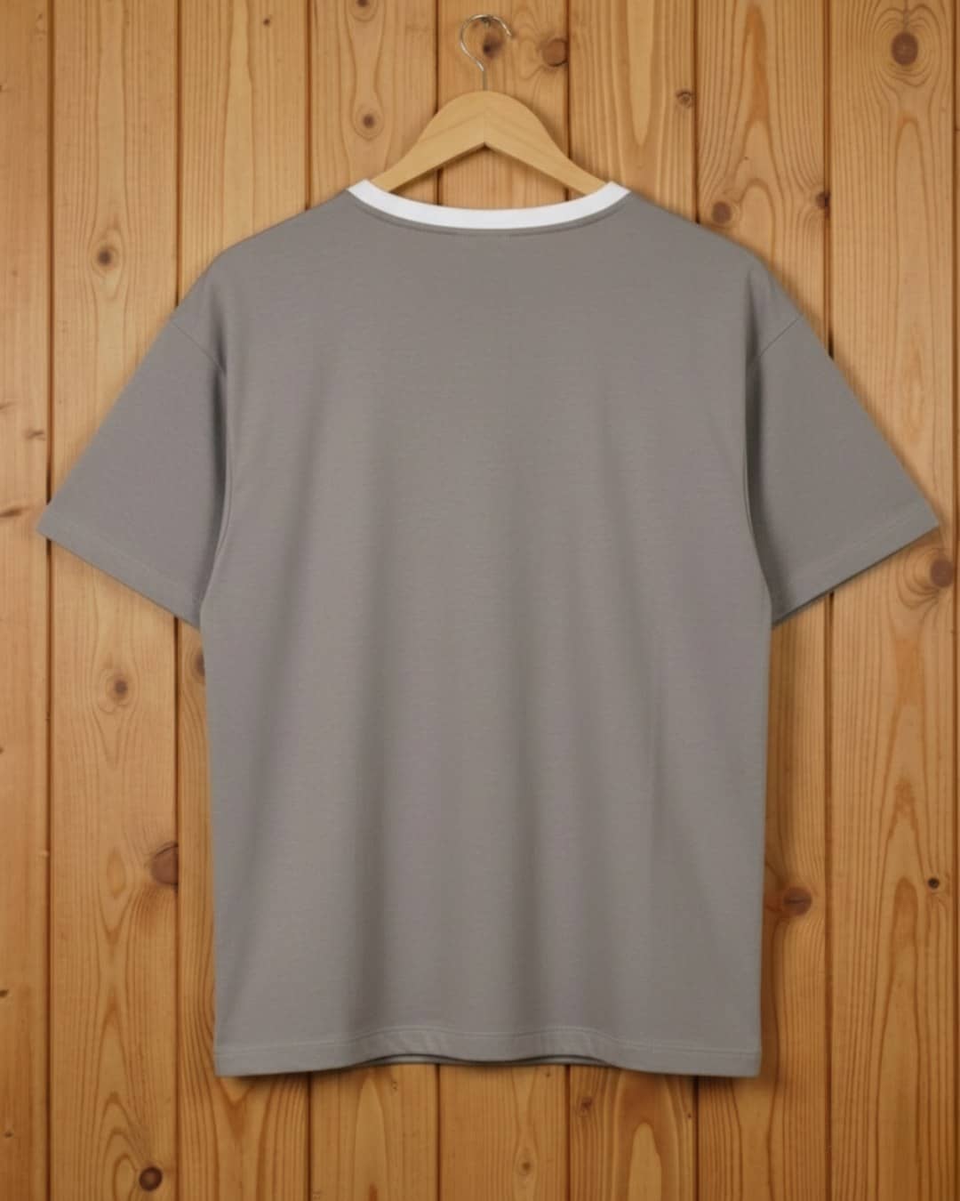 Premium Light Grey Oversized Plain T-shirt for Women 2