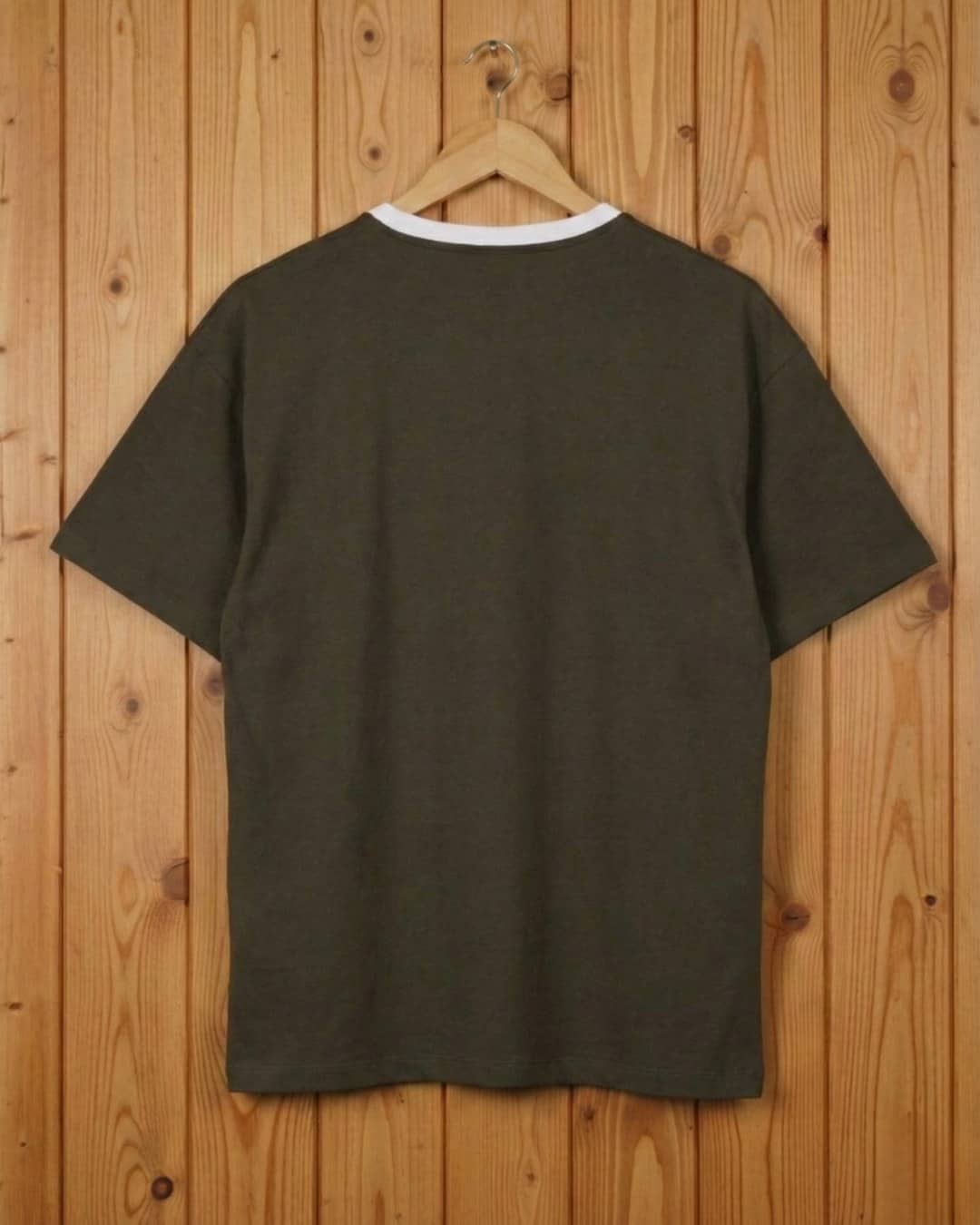 Premium Olive Green Oversized Plain T-Shirt for Women 2