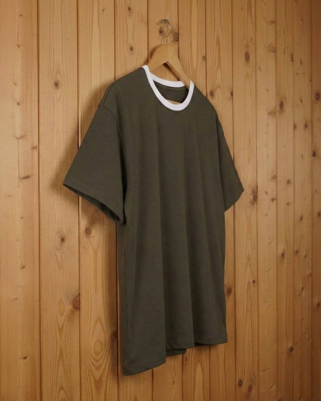 Premium Olive Green Oversized Plain T-Shirt for Women 3