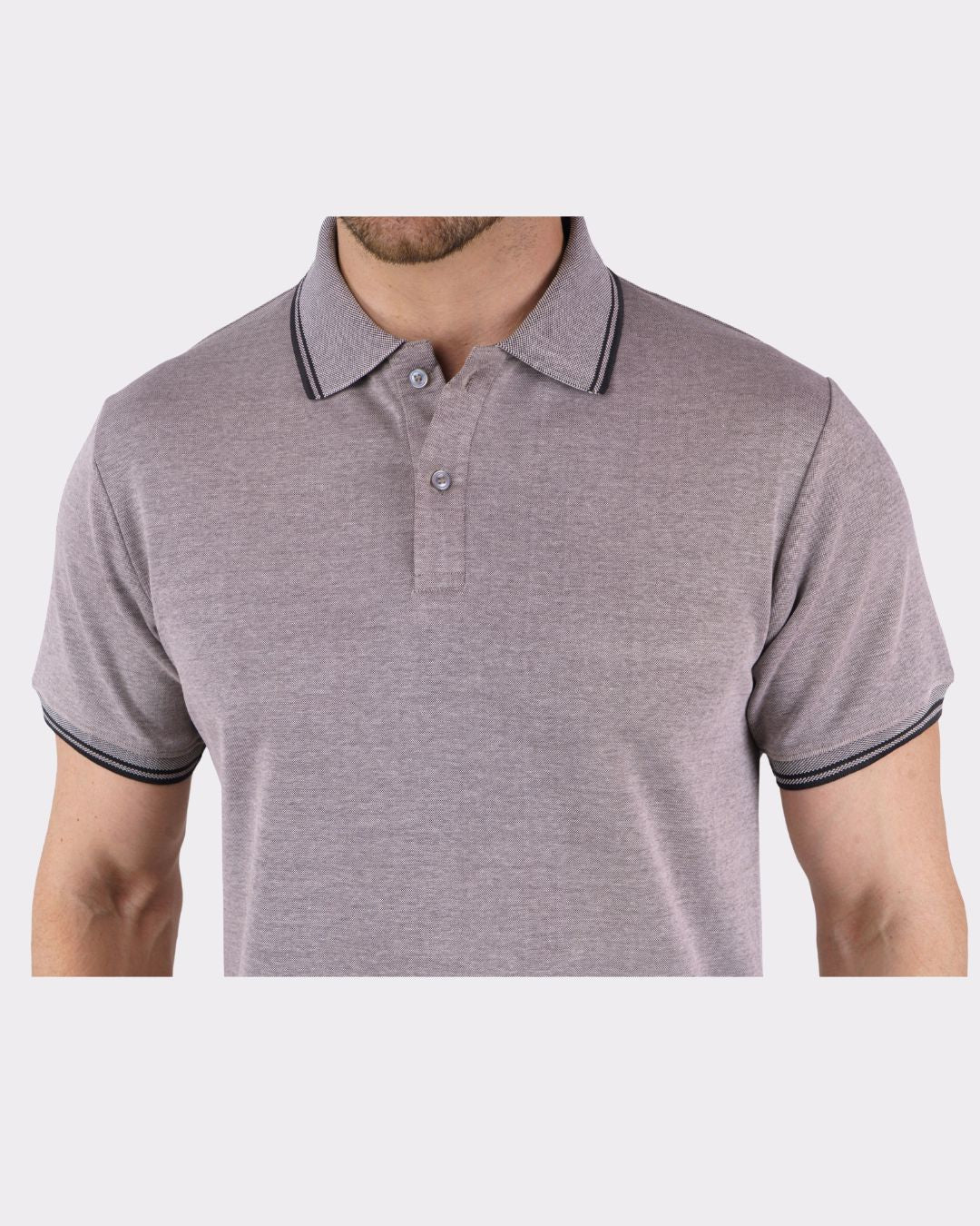 Bandar Baant Collections Premium Polo T-Shirt for Men in gray with black trim oversized fit