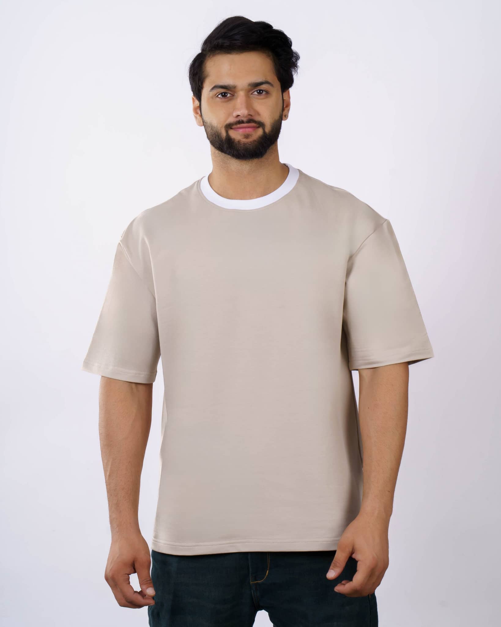 Premium Cotton Skin Color Oversized T-Shirt for Men 1
