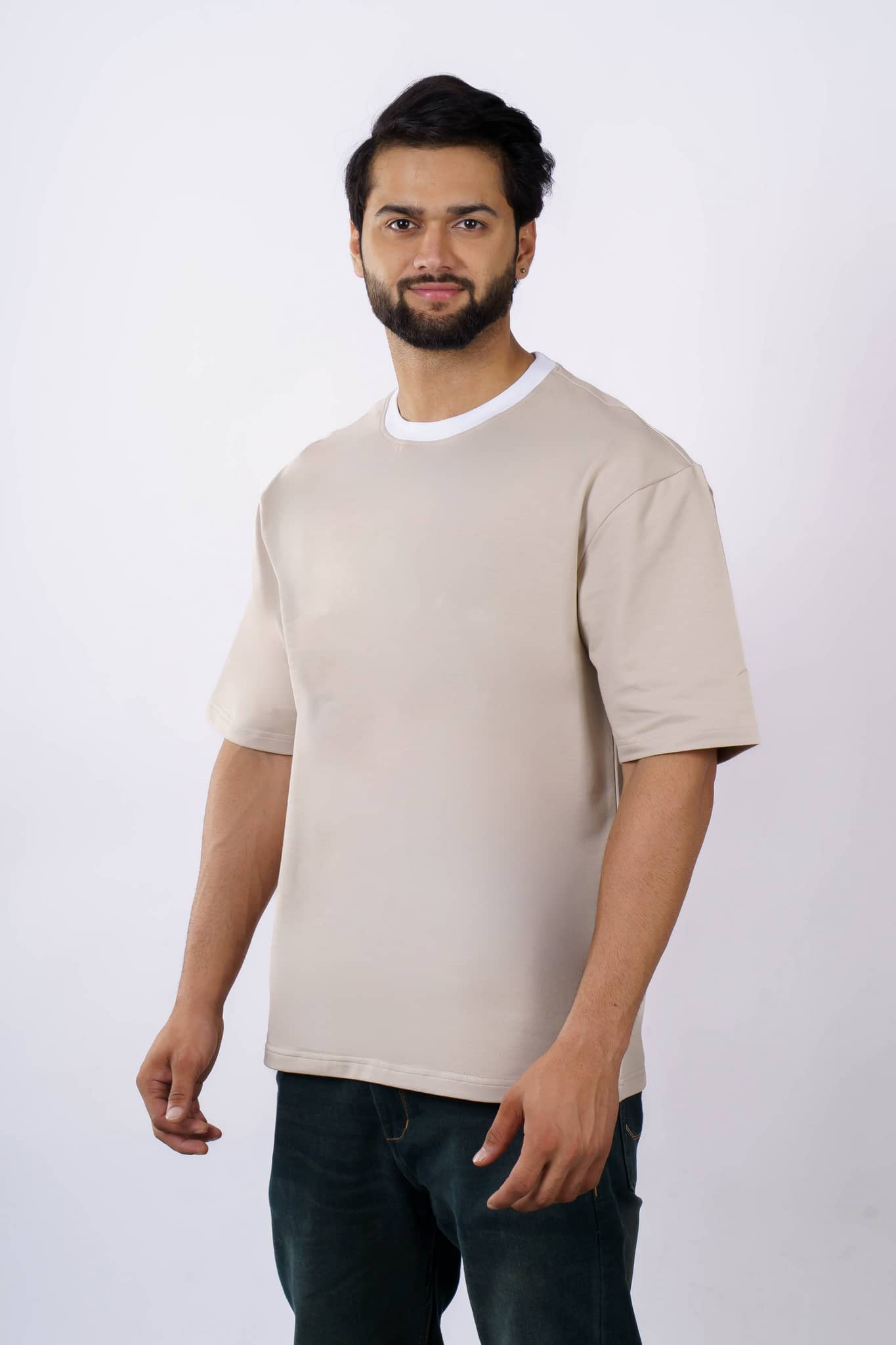 Premium Cotton Skin Color Oversized T-Shirt for Men 3