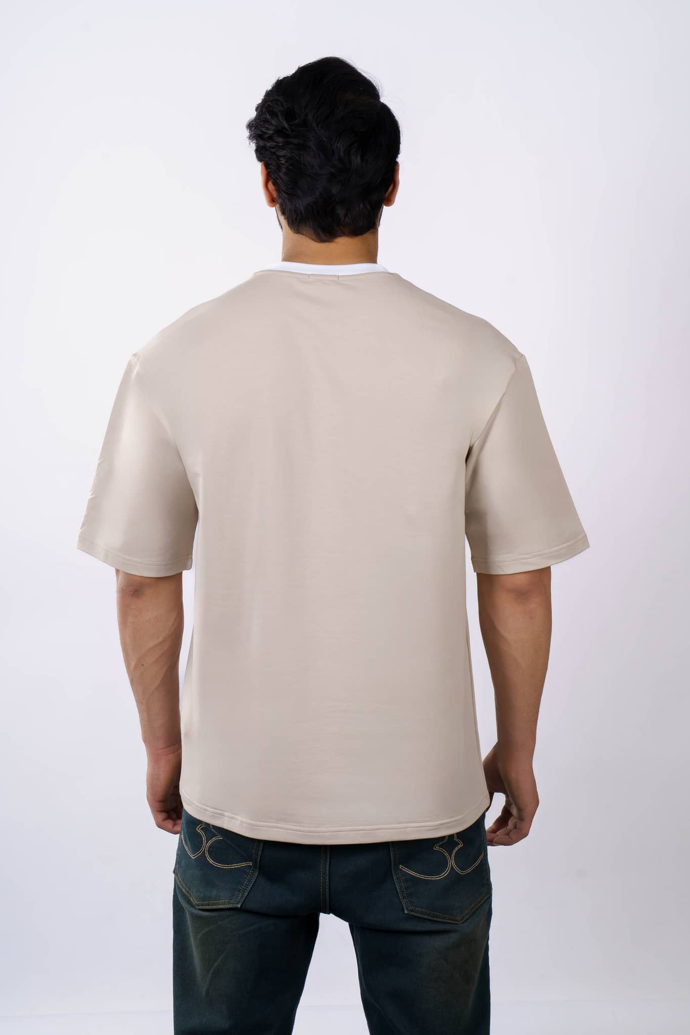 Premium Cotton Skin Color Oversized T-Shirt for Men 4