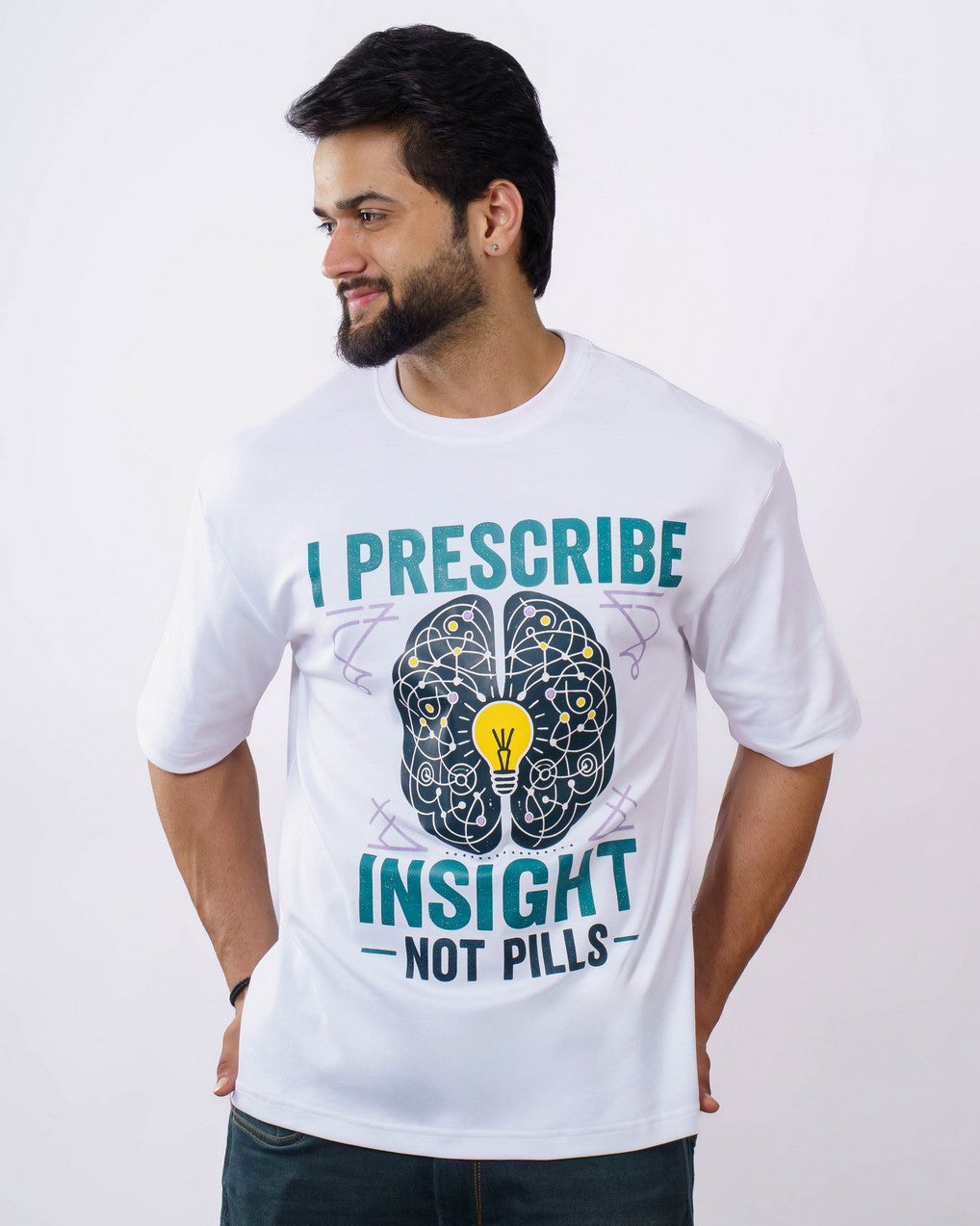 Prescribe Insight Psychologist Oversized T-shirt for Men 4