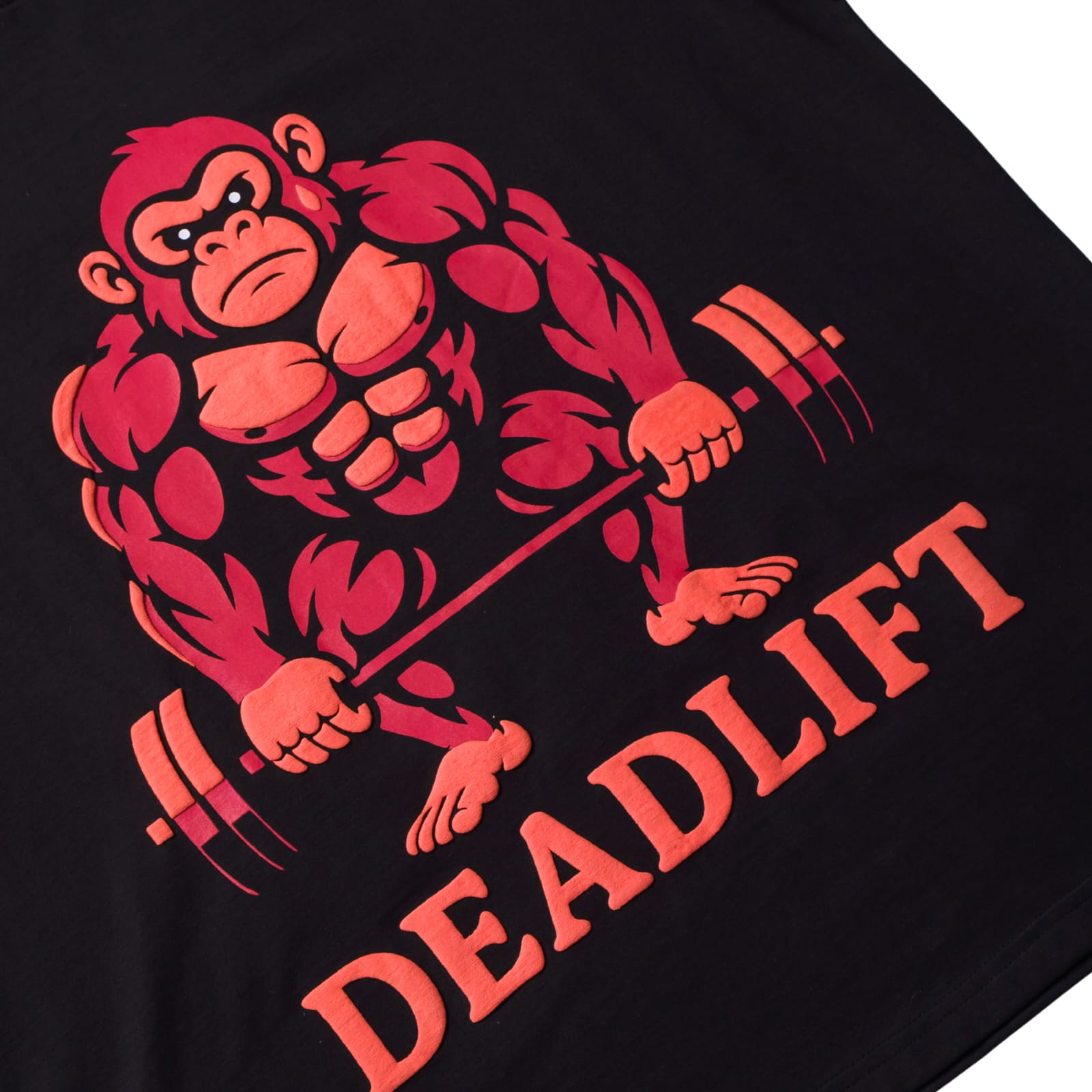 Bandar Baant Collections oversized fit printed T-shirt for men gym enthusiast deadlift with muscular gorilla design