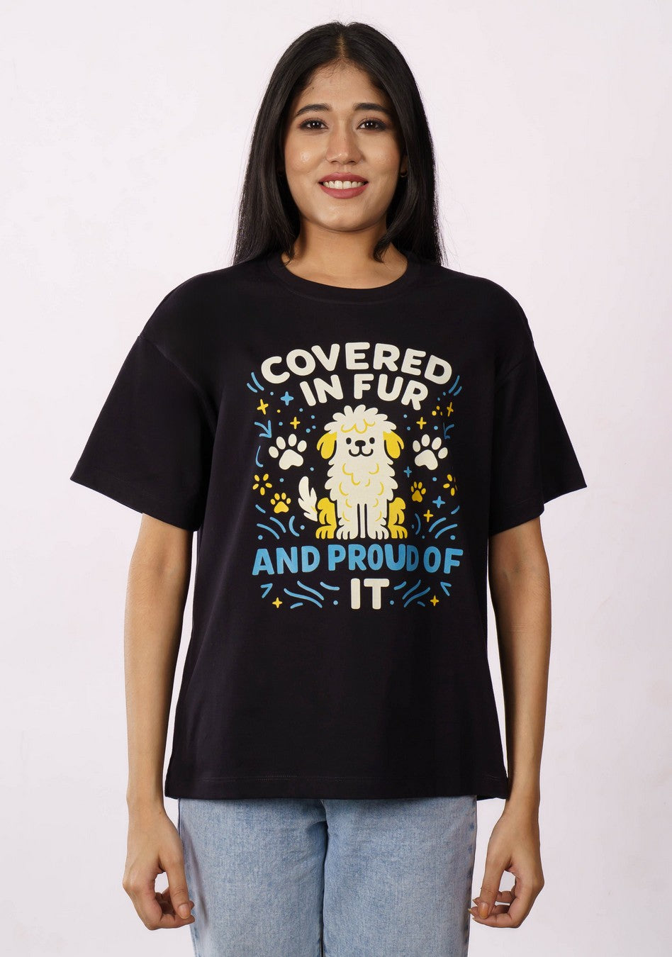 Proud Of It Pet Parent Oversized Tshirt for Women 3