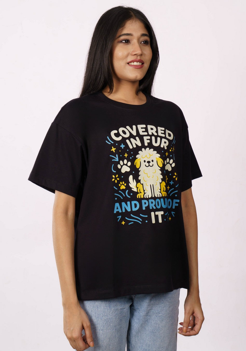 Proud Of It Pet Parent Oversized Tshirt for Women 4