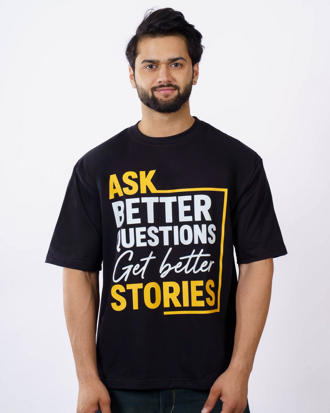 Questions Better Stories Journalists Oversized Tshirt For Men 3