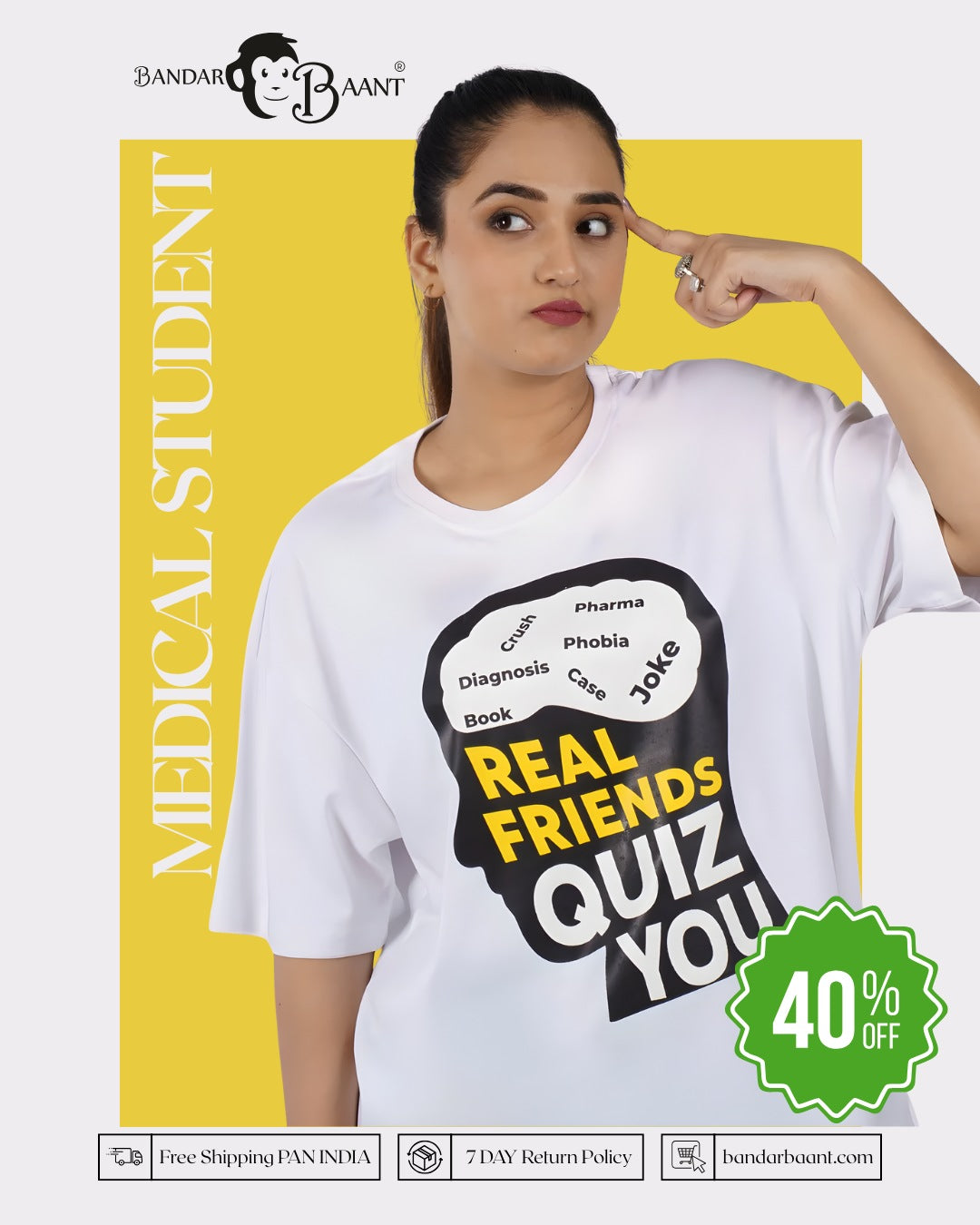 Quiz Medical Students Oversized T-shirt For Women 6