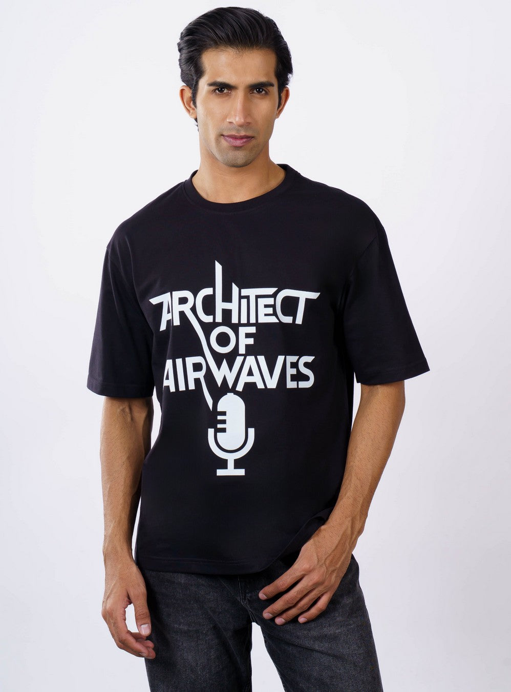 Radio Jockey Oversized Tshirt For Men by bandarbaant 2