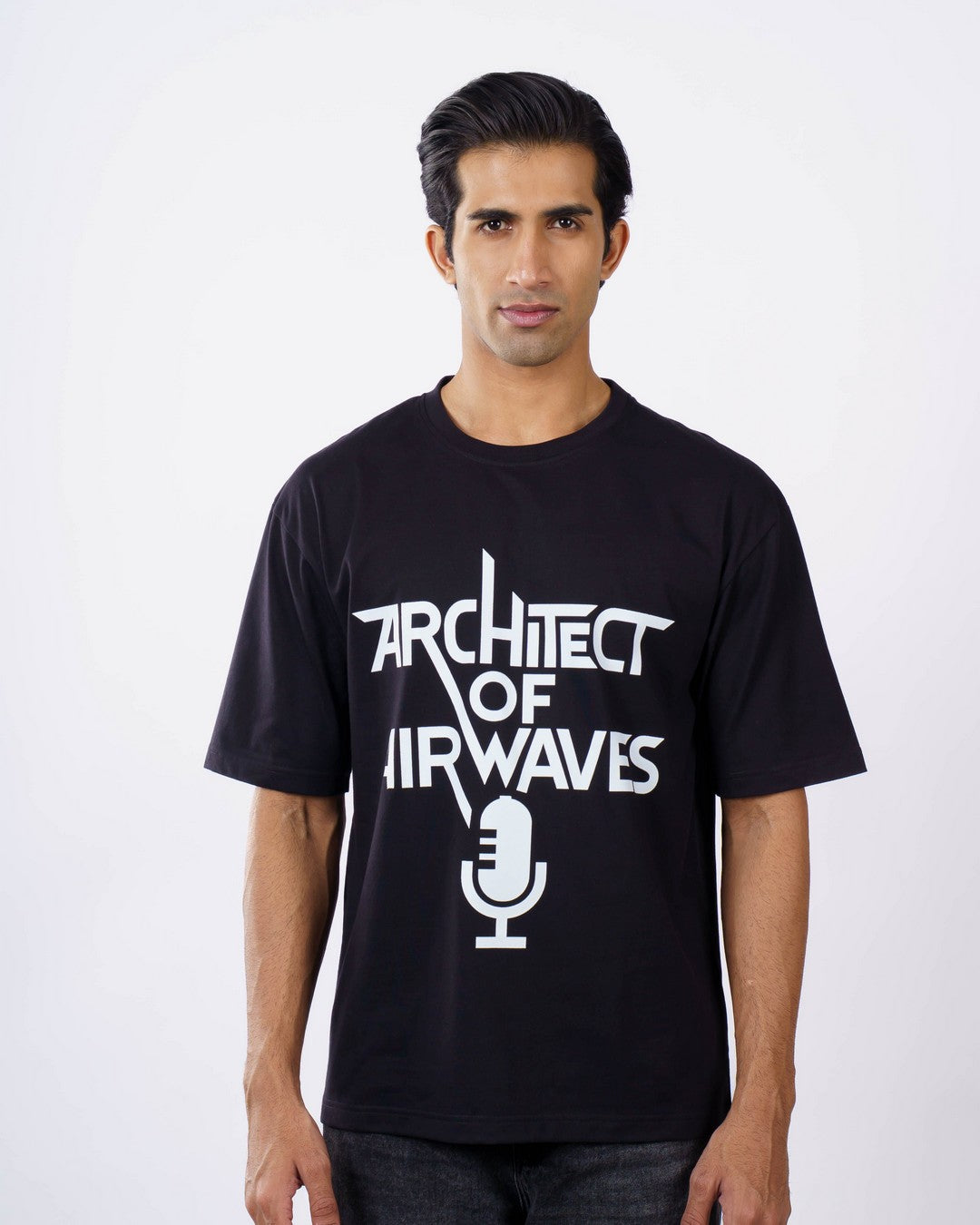 Radio Jockey Oversized Tshirt For Men by bandarbaant 