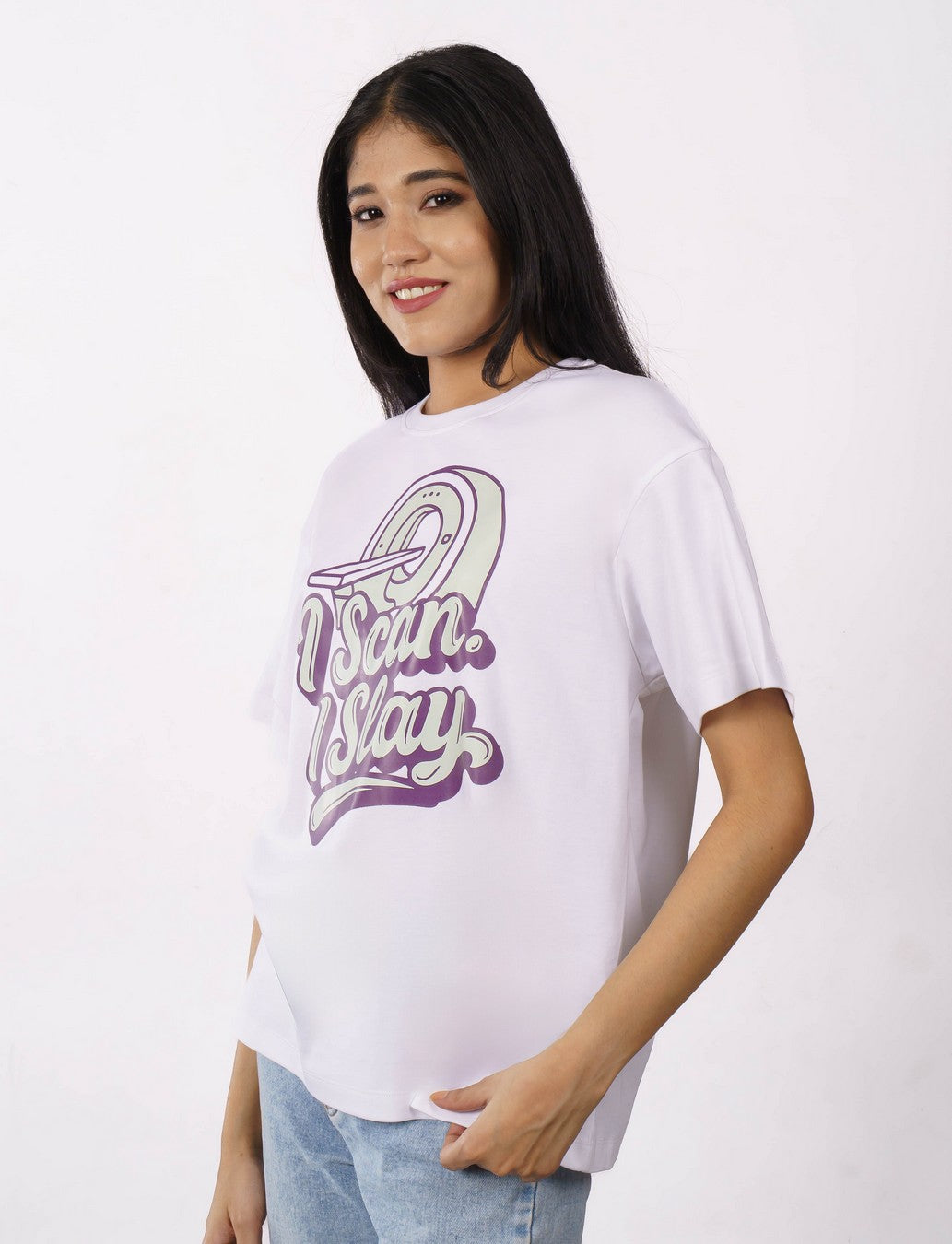 Radiologist Scan Slay Oversized Printed Tshirt For Women 5