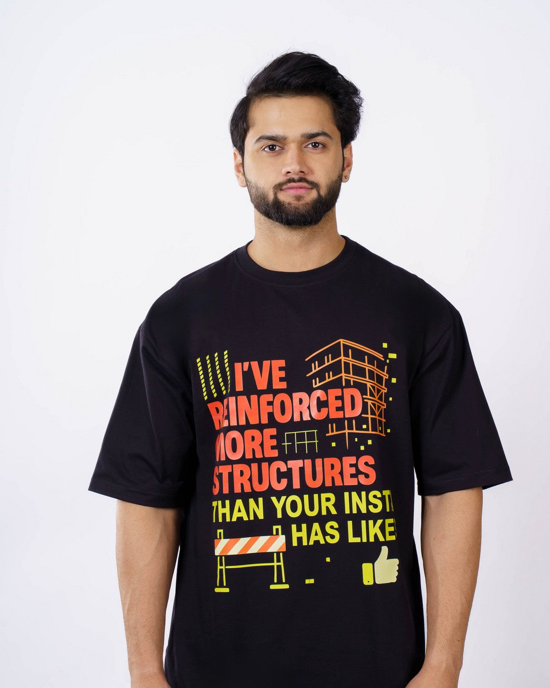 Reinforced Structural Engineer Oversized Printed Tshirt For Men 4