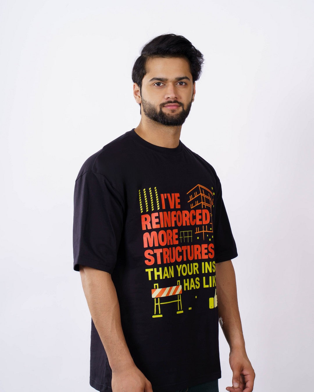 Reinforced Structural Engineer Oversized Printed Tshirt For Men 5