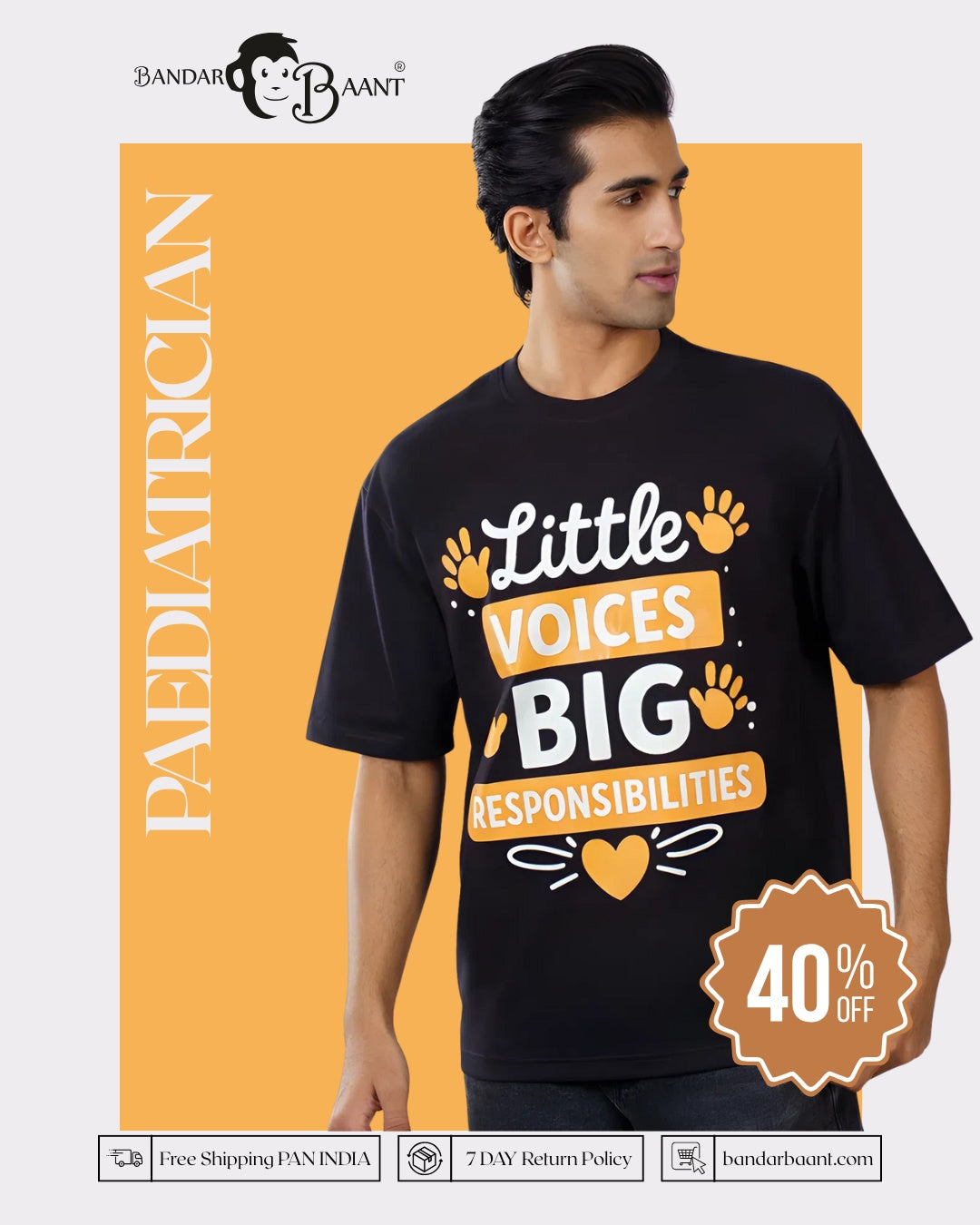 Responsibilities Paediatrician Oversized Trendy Tshirt For Men 6