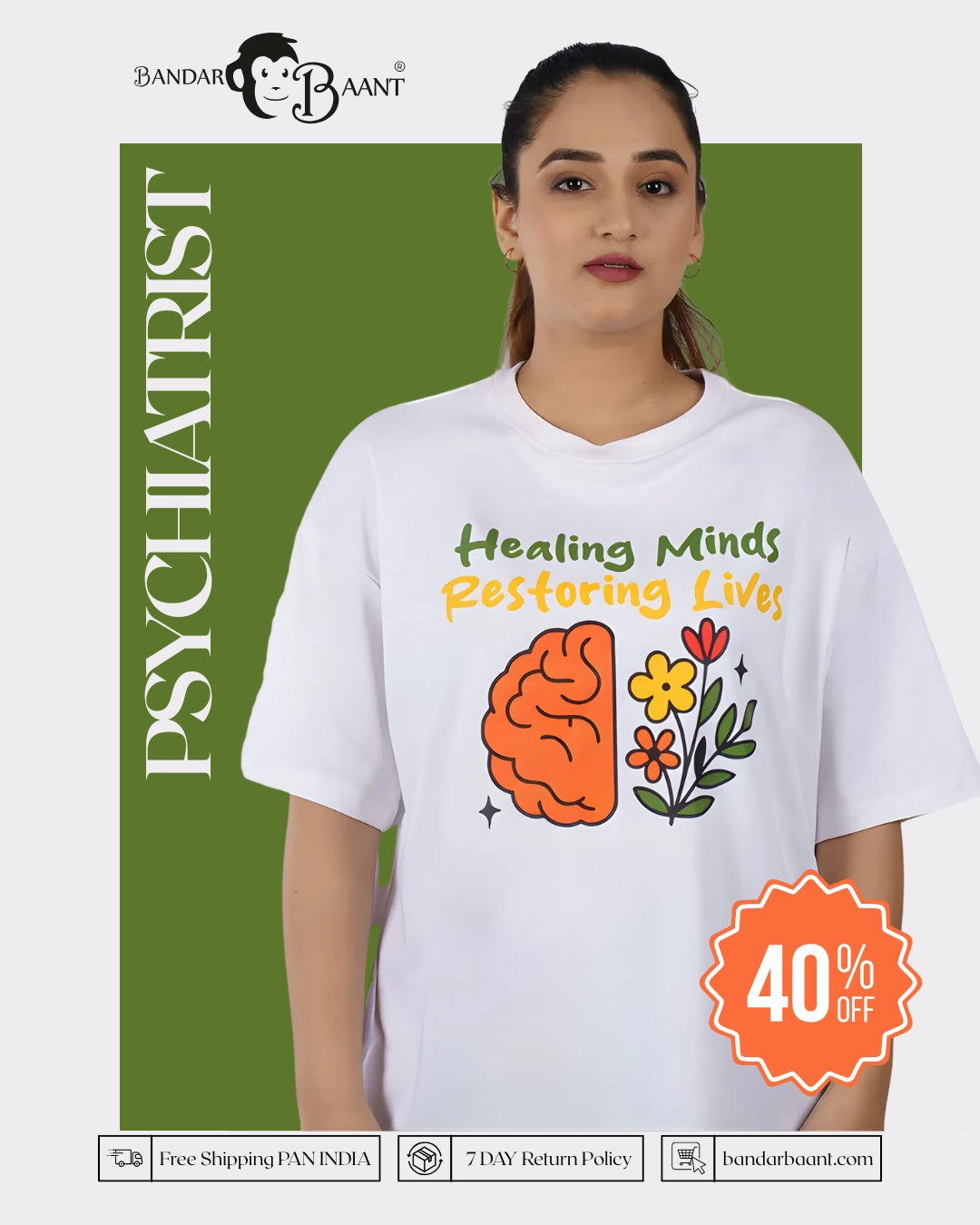 Restoring Lives Psychiatrist Oversized Trendy T-shirt For Women 6