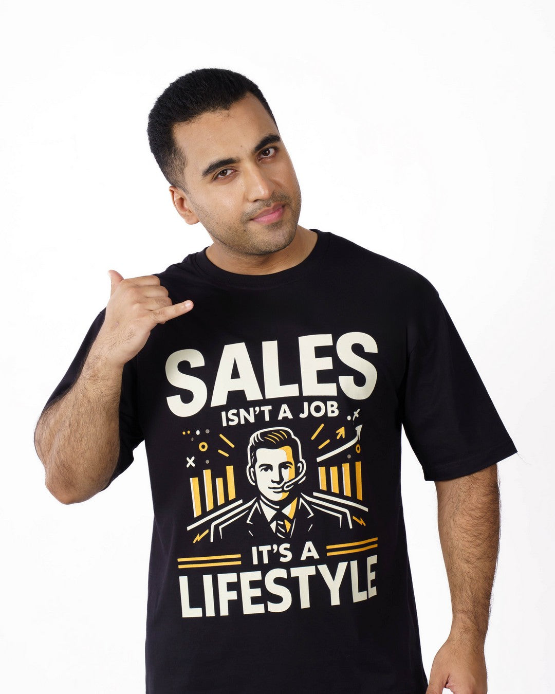 Sales Executive Lifestyle Oversized Tshirt For Men 1