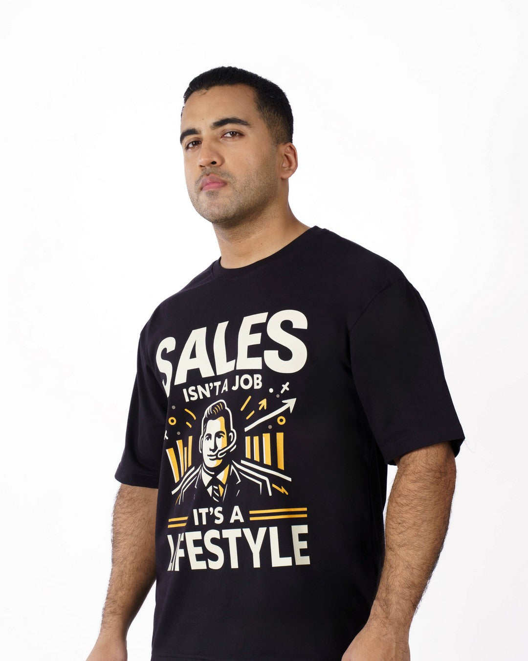 Sales Executive Lifestyle Oversized Tshirt For Men 5