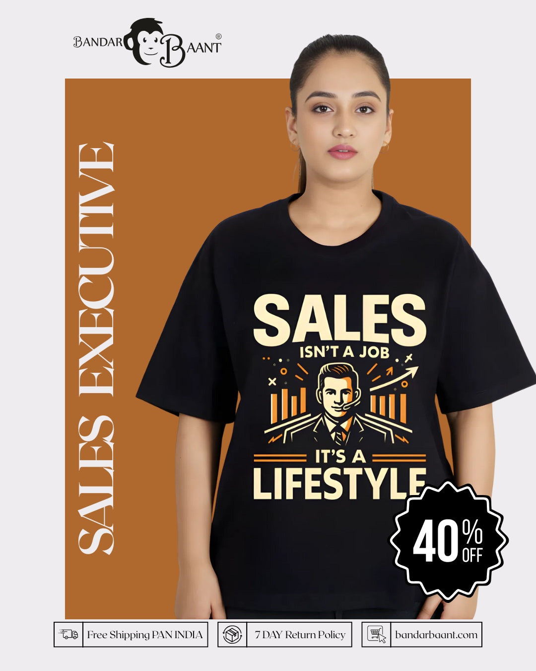 Sales Isnt A Job Sales Executive Oversized T-shirt For Women 1