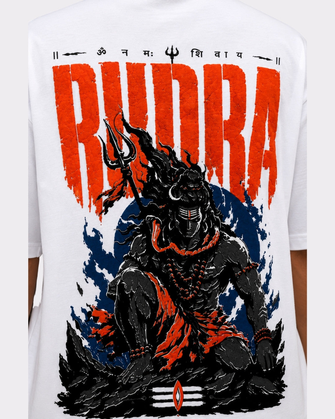 Sanatan Dharma OM NAMAH SHIVAY T-shirt For Men oversized fit with Rudra graphic and trident design