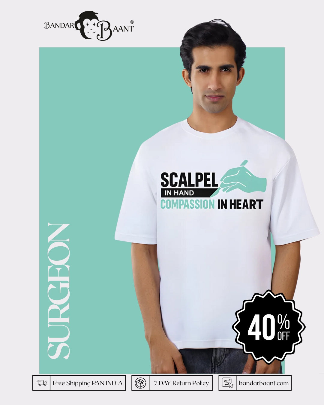 Scalpel Compassion Surgeon Oversized Tshirt For Men 2