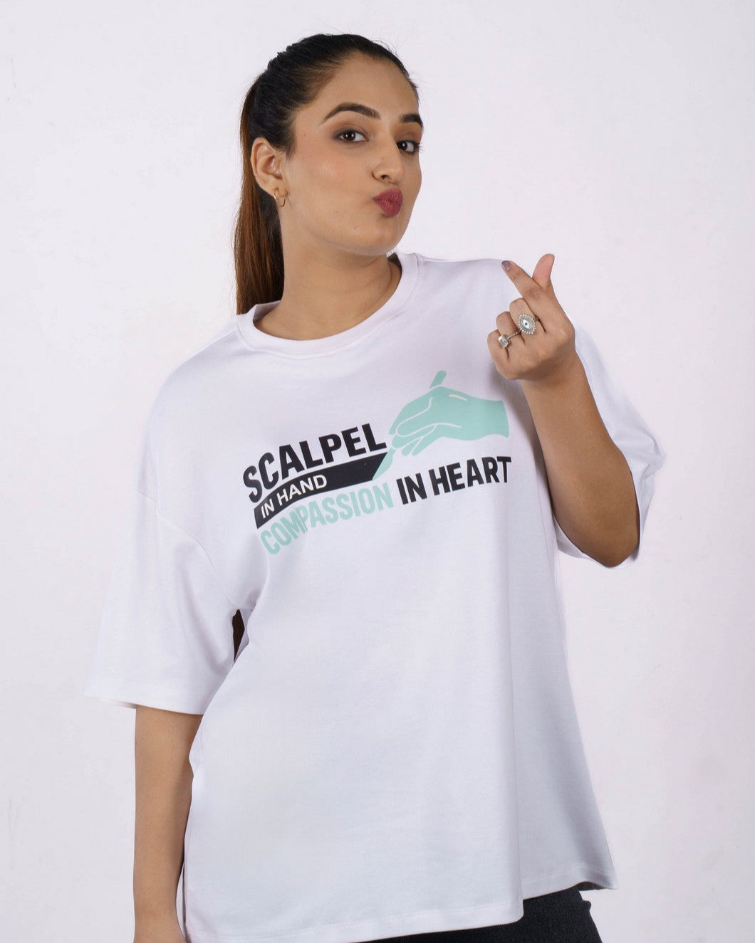 Scalpel Heart Surgeon Oversized T-shirt For Women 1
