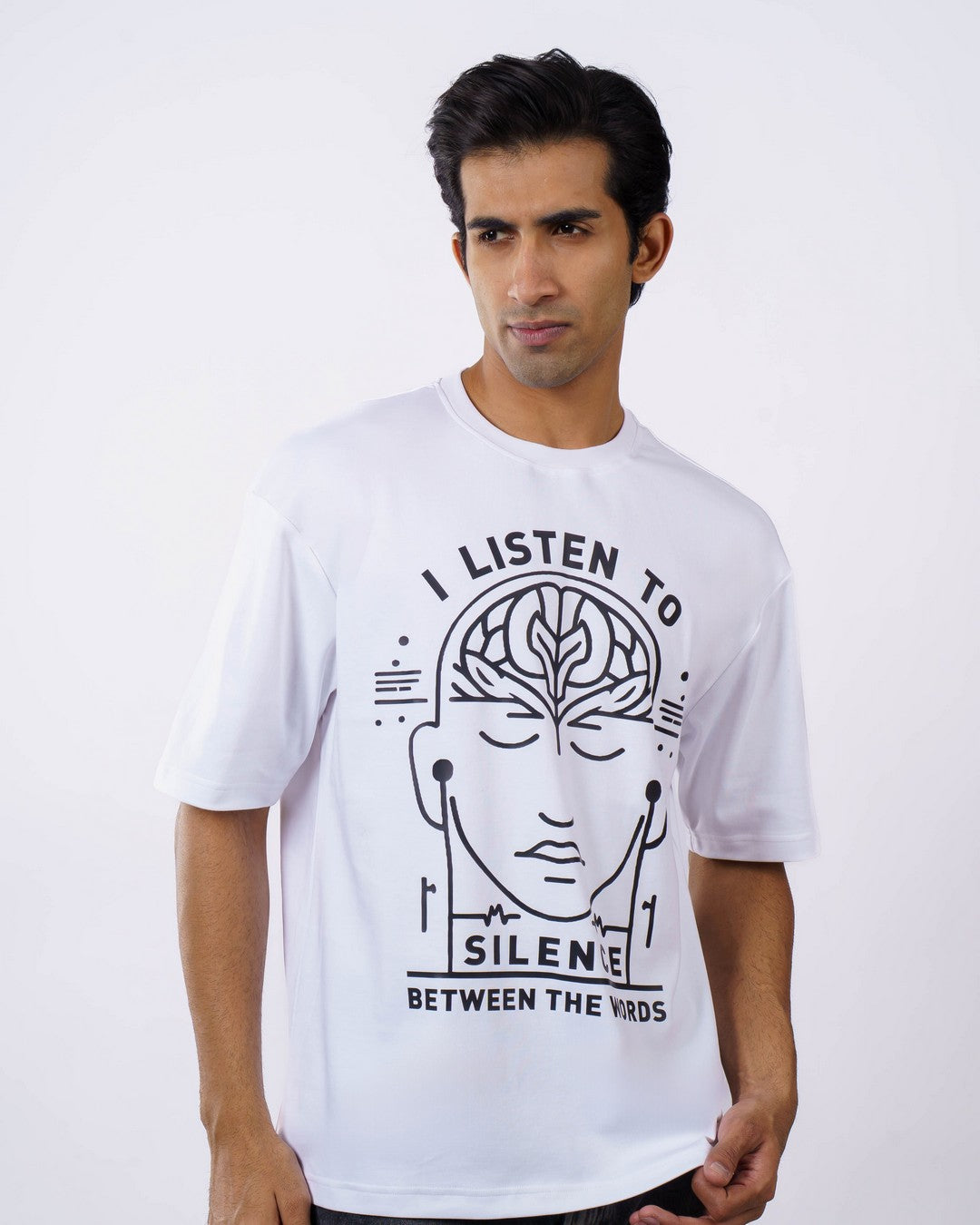 Silence Between Psychiatrist Oversized Tshirt For Men 1