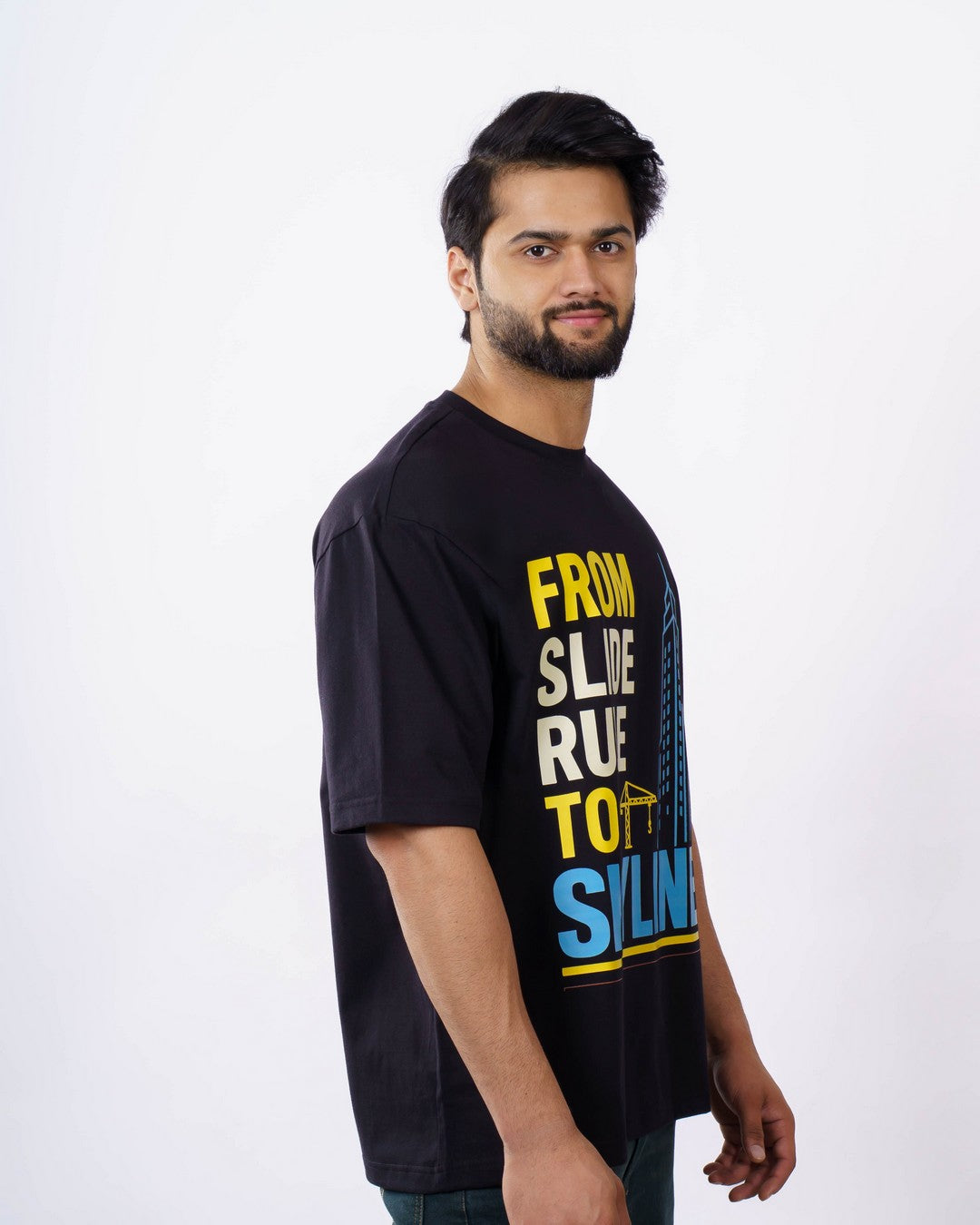 Skyline  Civil Engineer Oversized Qoute Tshirt For Men 4