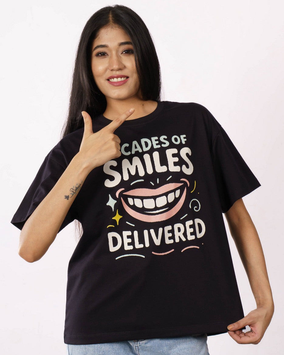 Smiles Delivered Dentist Oversized T-shirt For Women 1