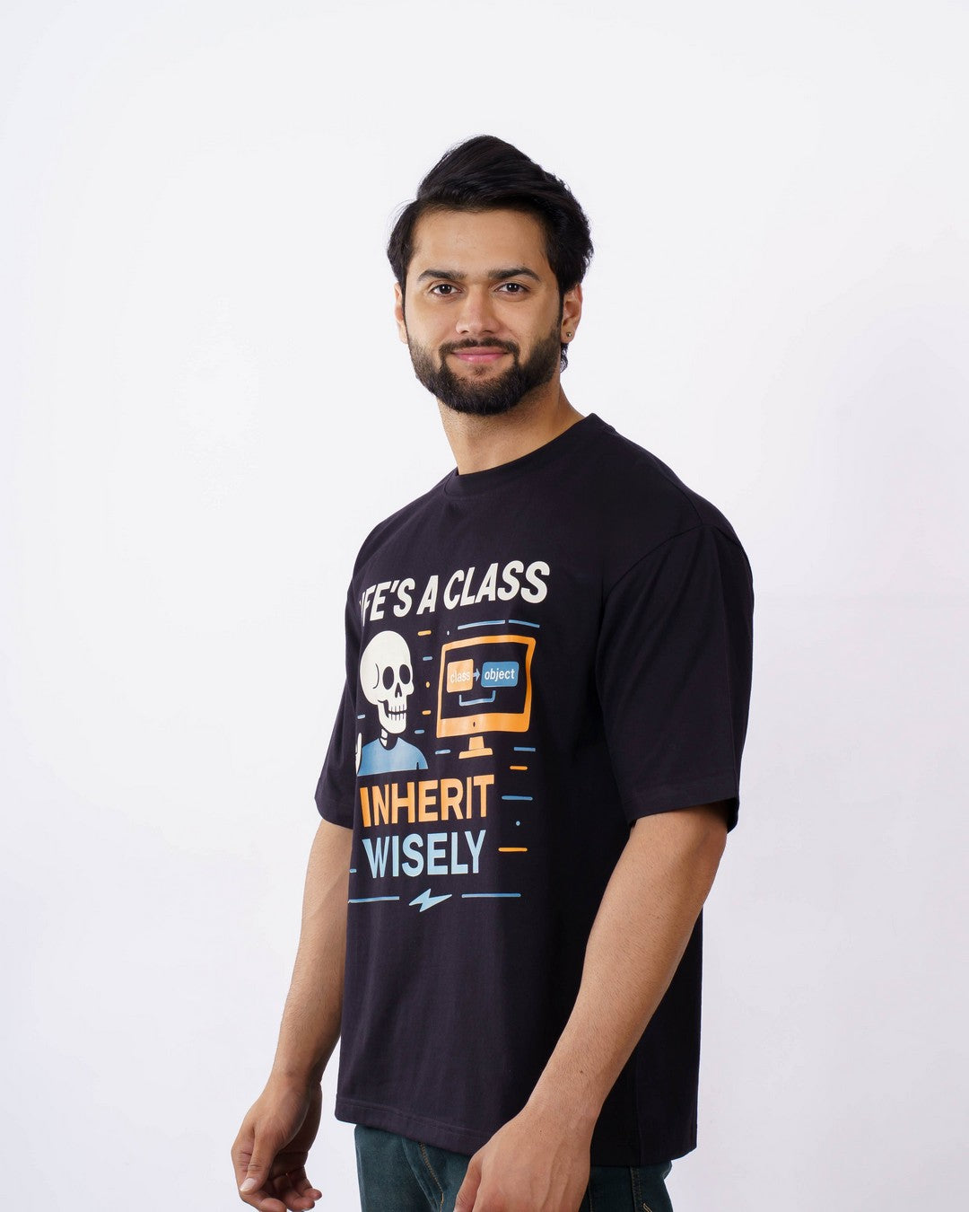 Software Engineer Class Wisely Oversized Printed T-shirt For Men 3