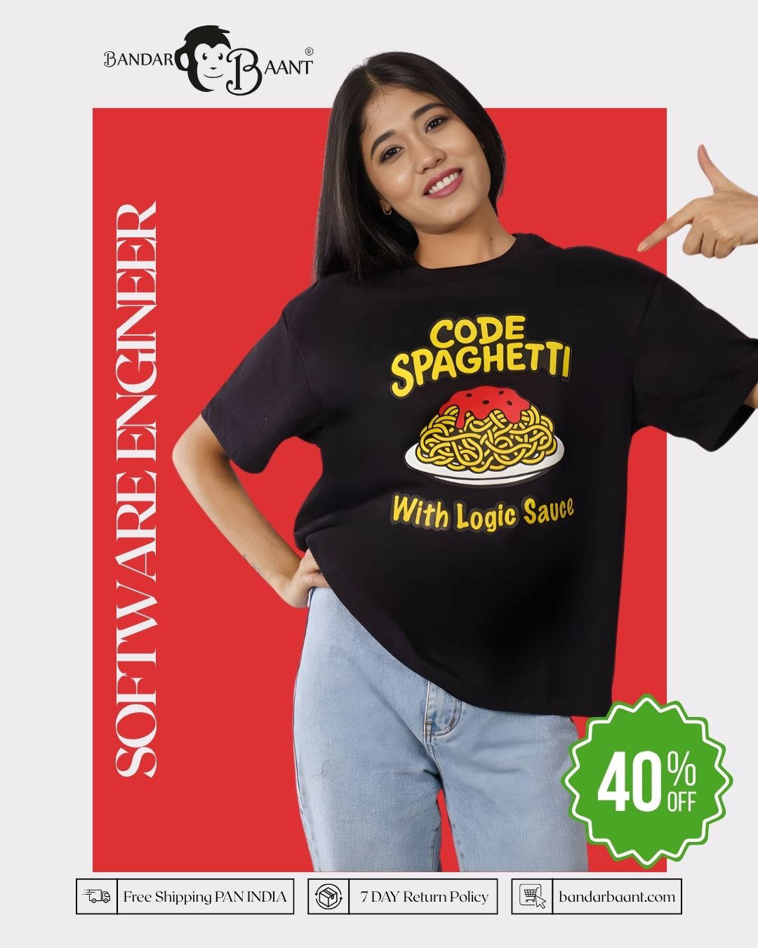 Software Engineer Spaghetti Oversized Printed Tshirt For Men 6