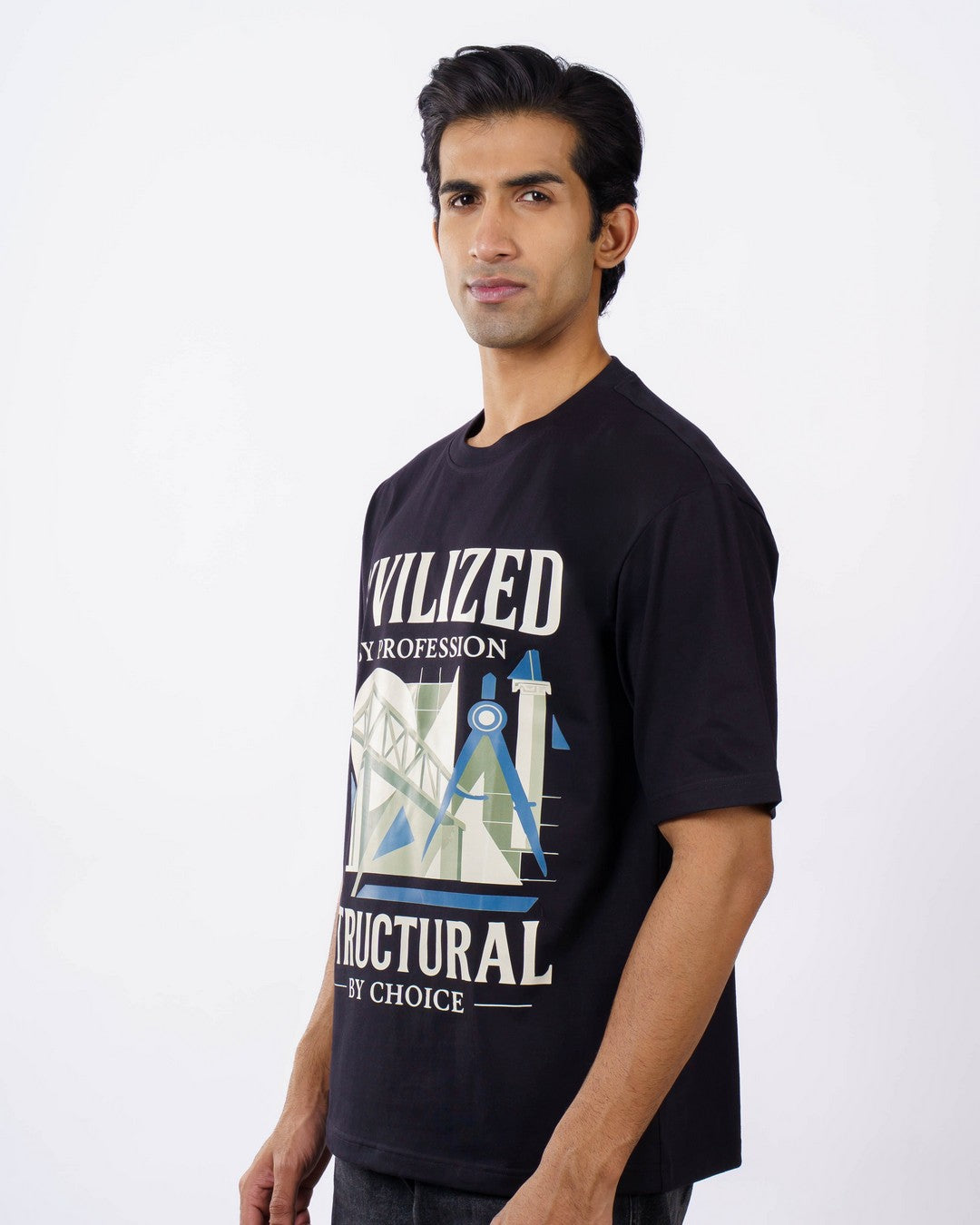Structural By Choice Civil Engineer Oversized Tshirt For Men 2