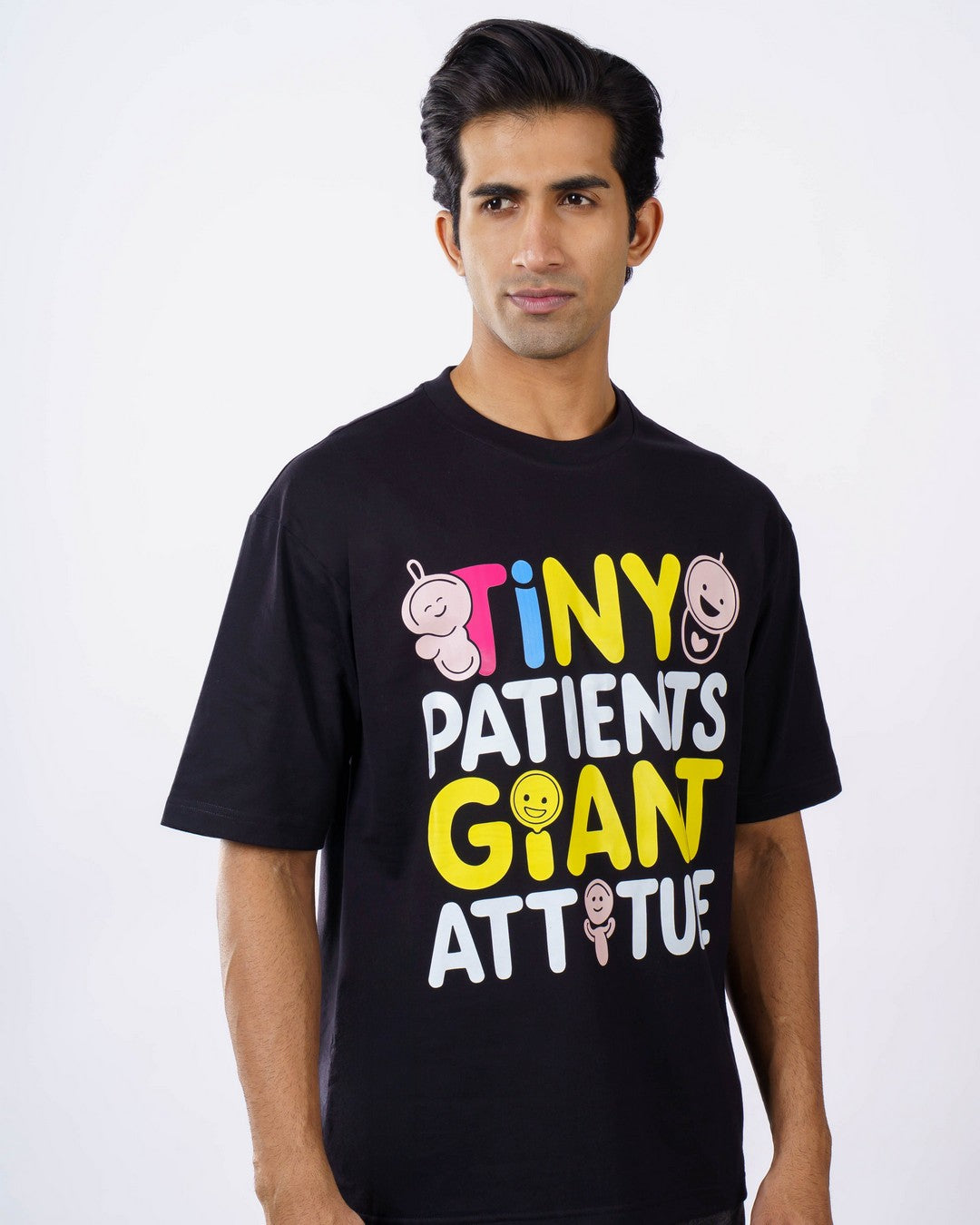 Tiny Patients Paediatrician Oversized Quote Tshirt For Men 2