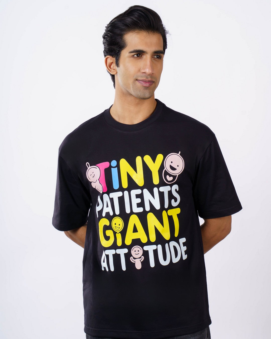 Tiny Patients Paediatrician Oversized Quote Tshirt For Men 5