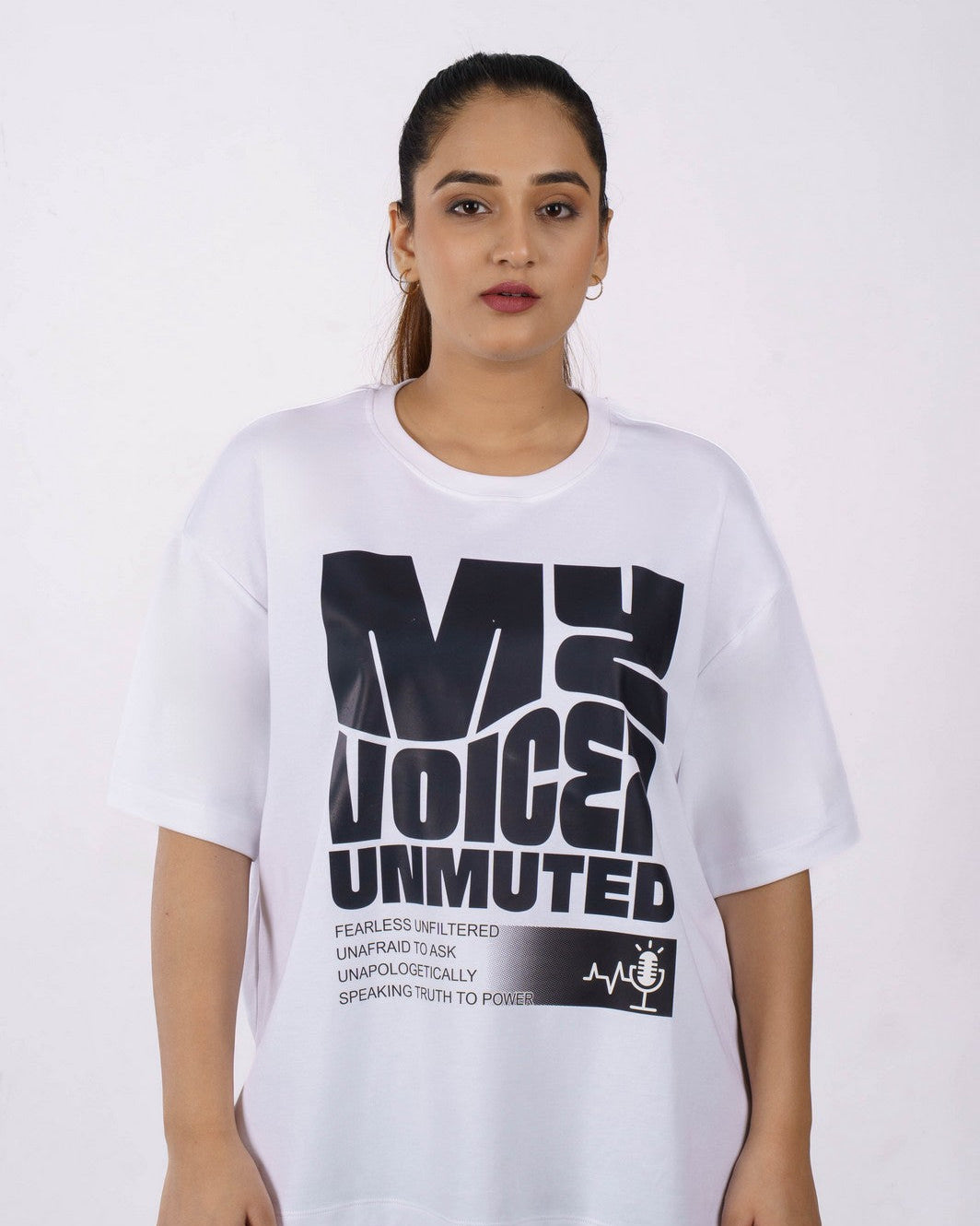 My Voice Unmuted Journalists Oversized T-shirt For Women 3